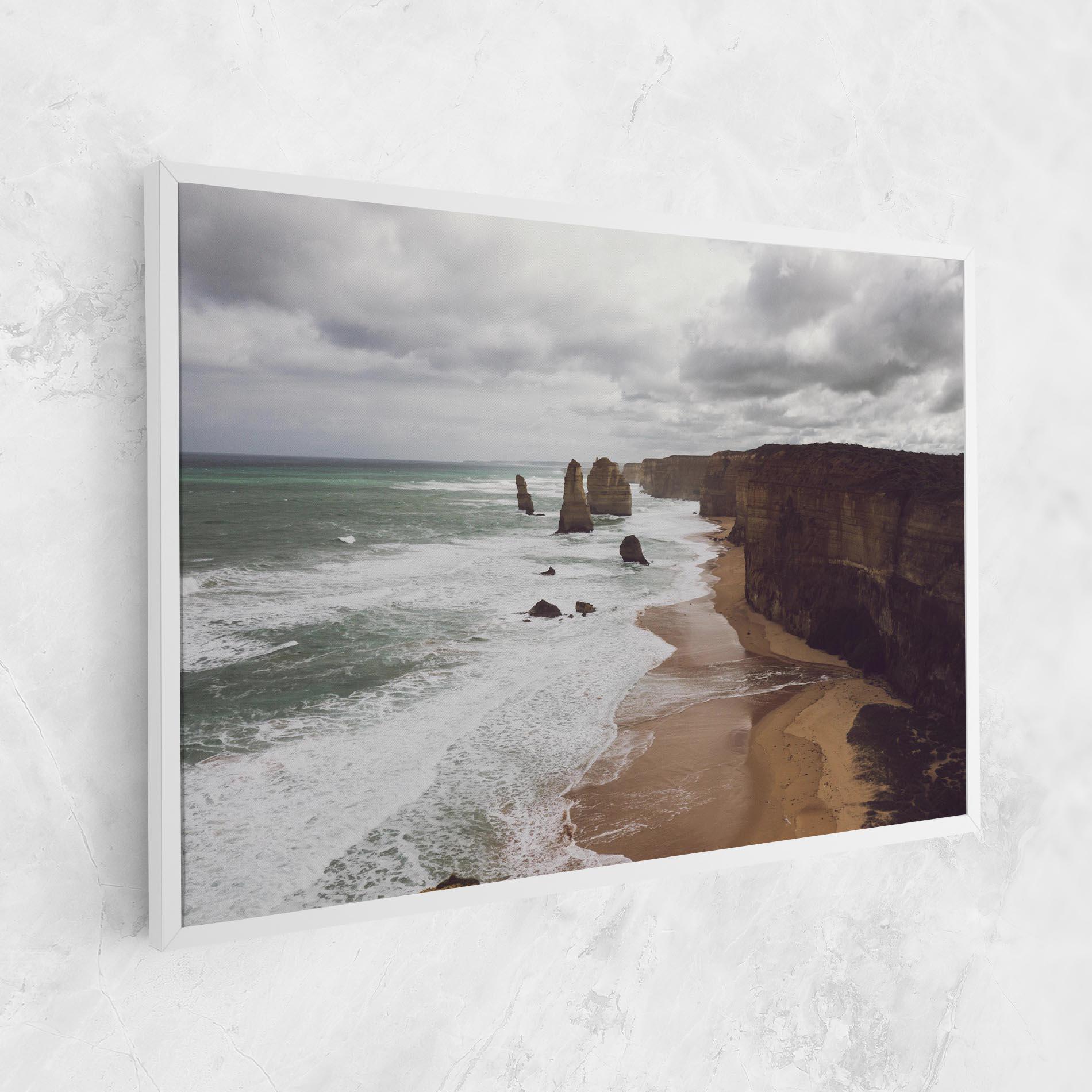 Tablou Canvas Grey Clouds Beach mockup 1