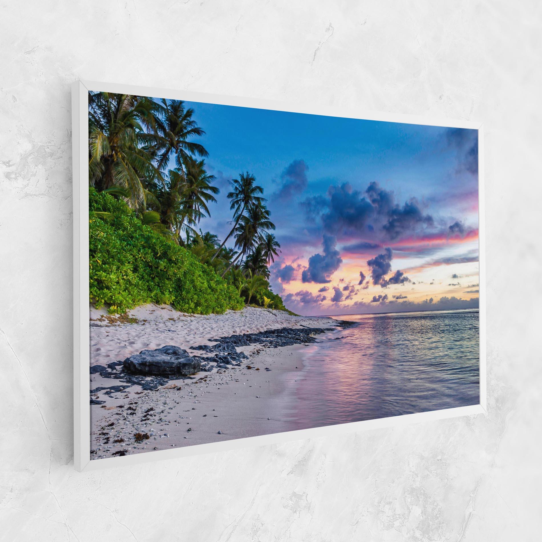 Tablou Canvas Purple Blue Beach mockup 1