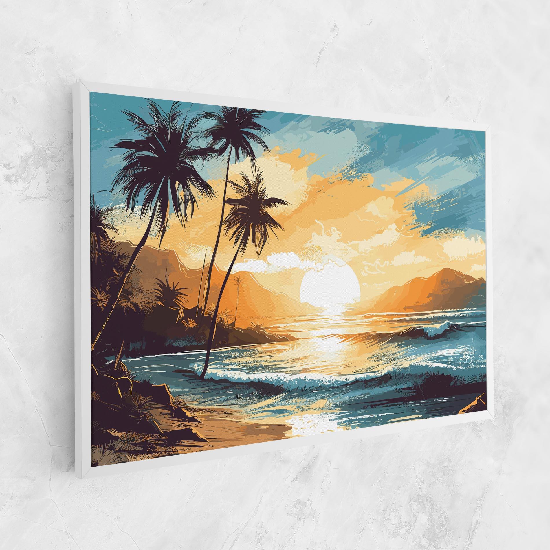 Tablou Canvas Sunrise Beach View mockup 1