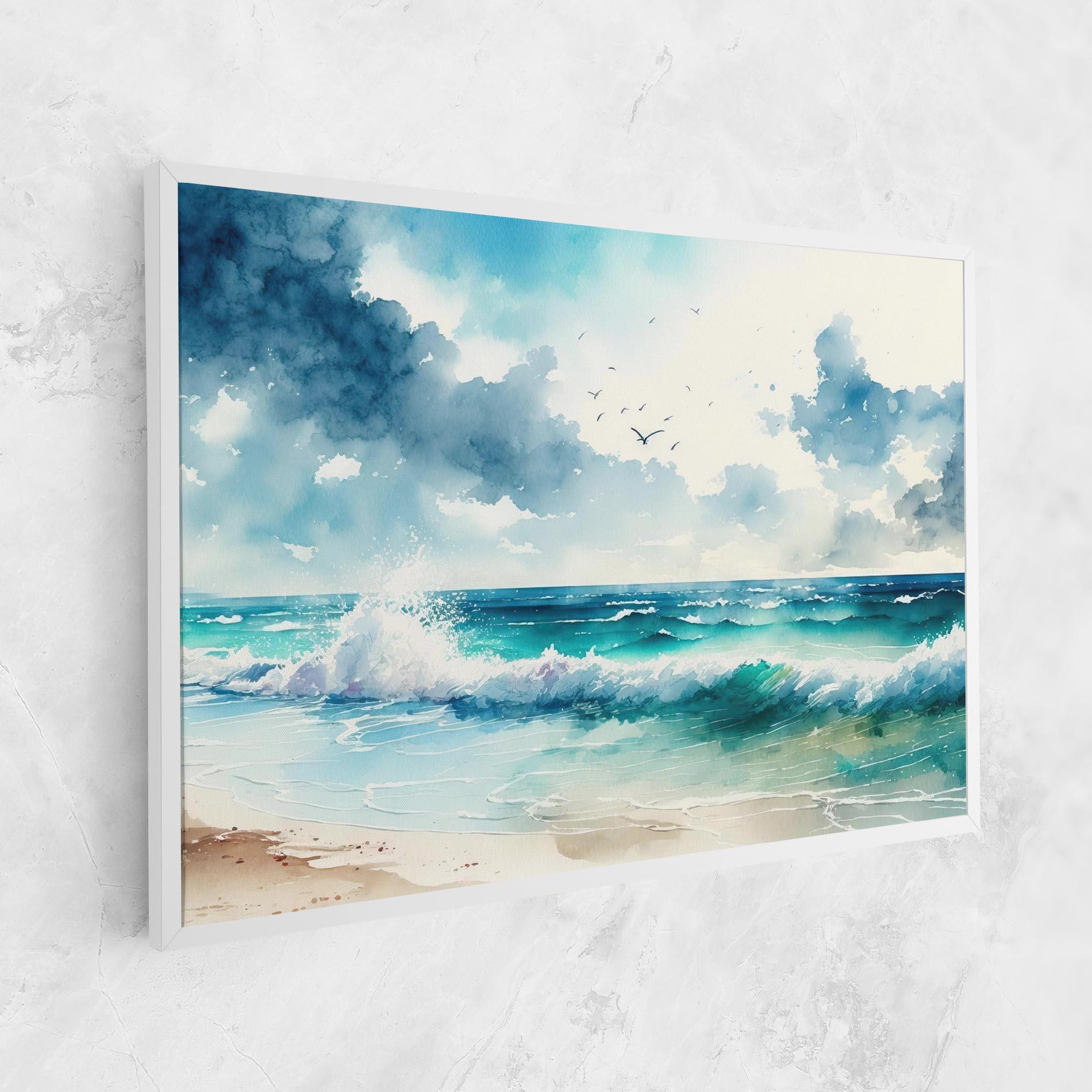 Tablou Canvas Watercolor Sea Beach mockup 1