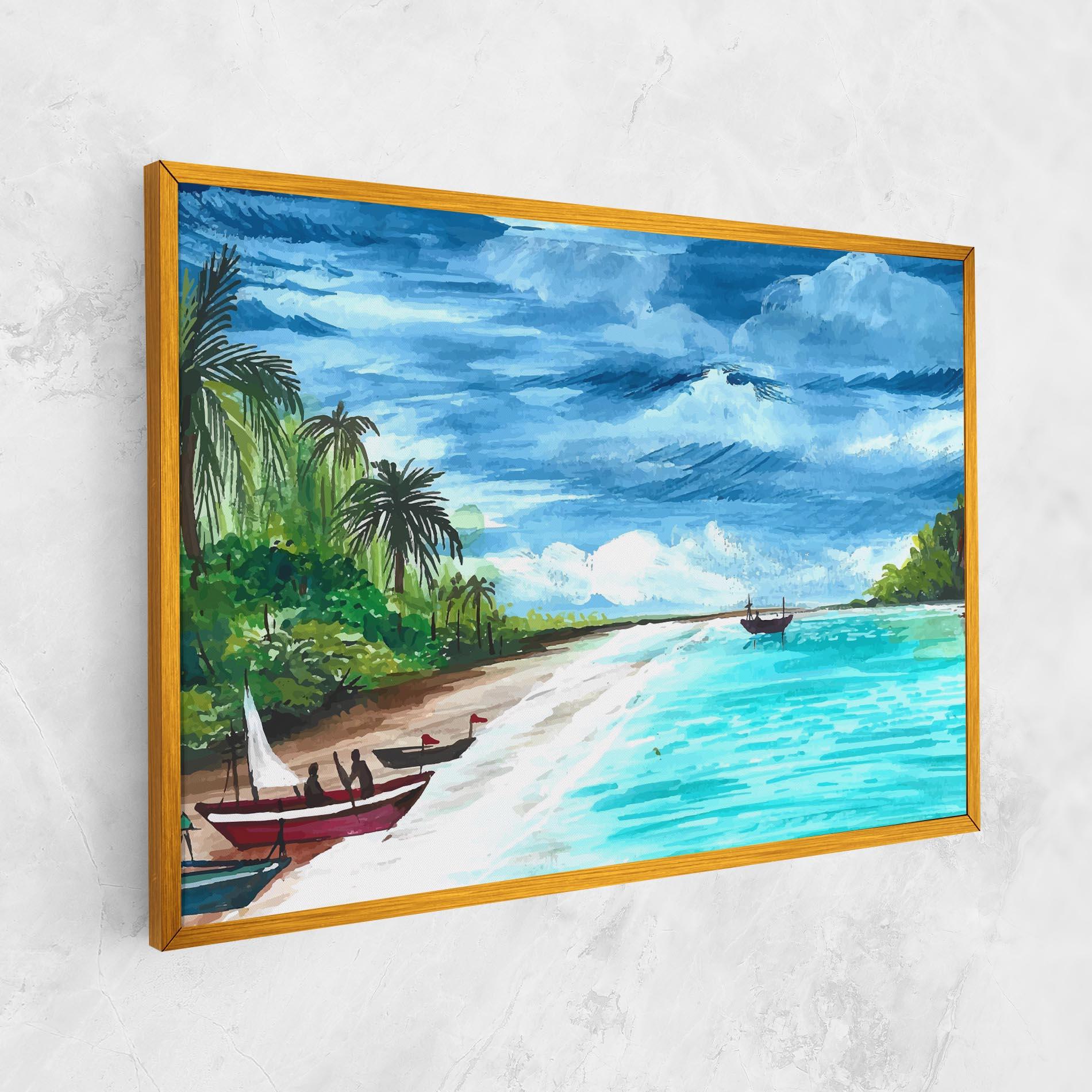 Tablou Canvas Beach Painting Art mockup 1