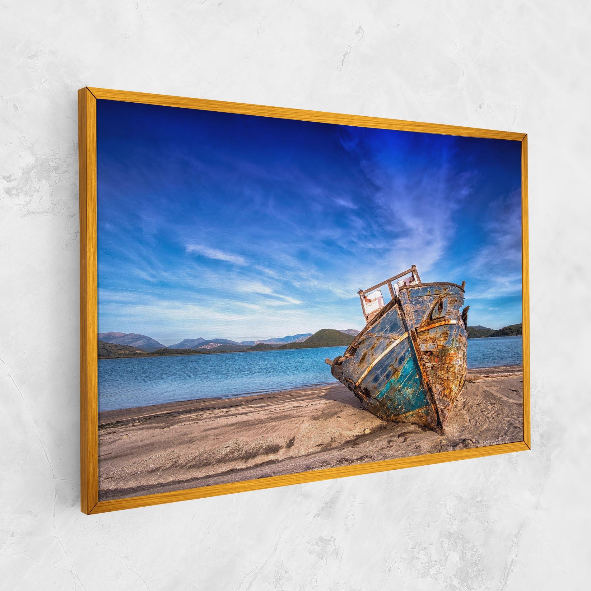 Tablou Canvas Boat Blue Sky mockup 1