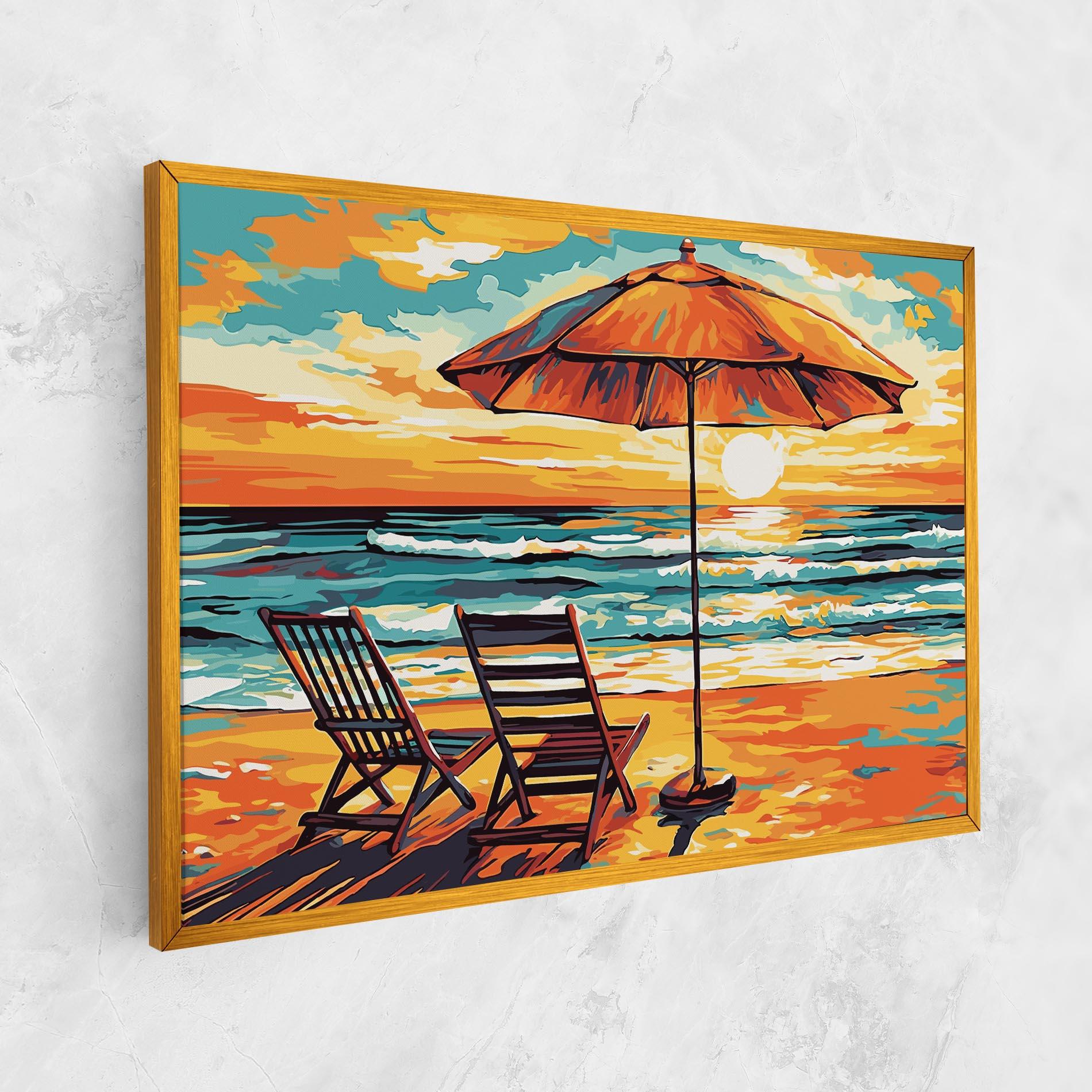 Tablou Canvas Chair Sunset View mockup 1