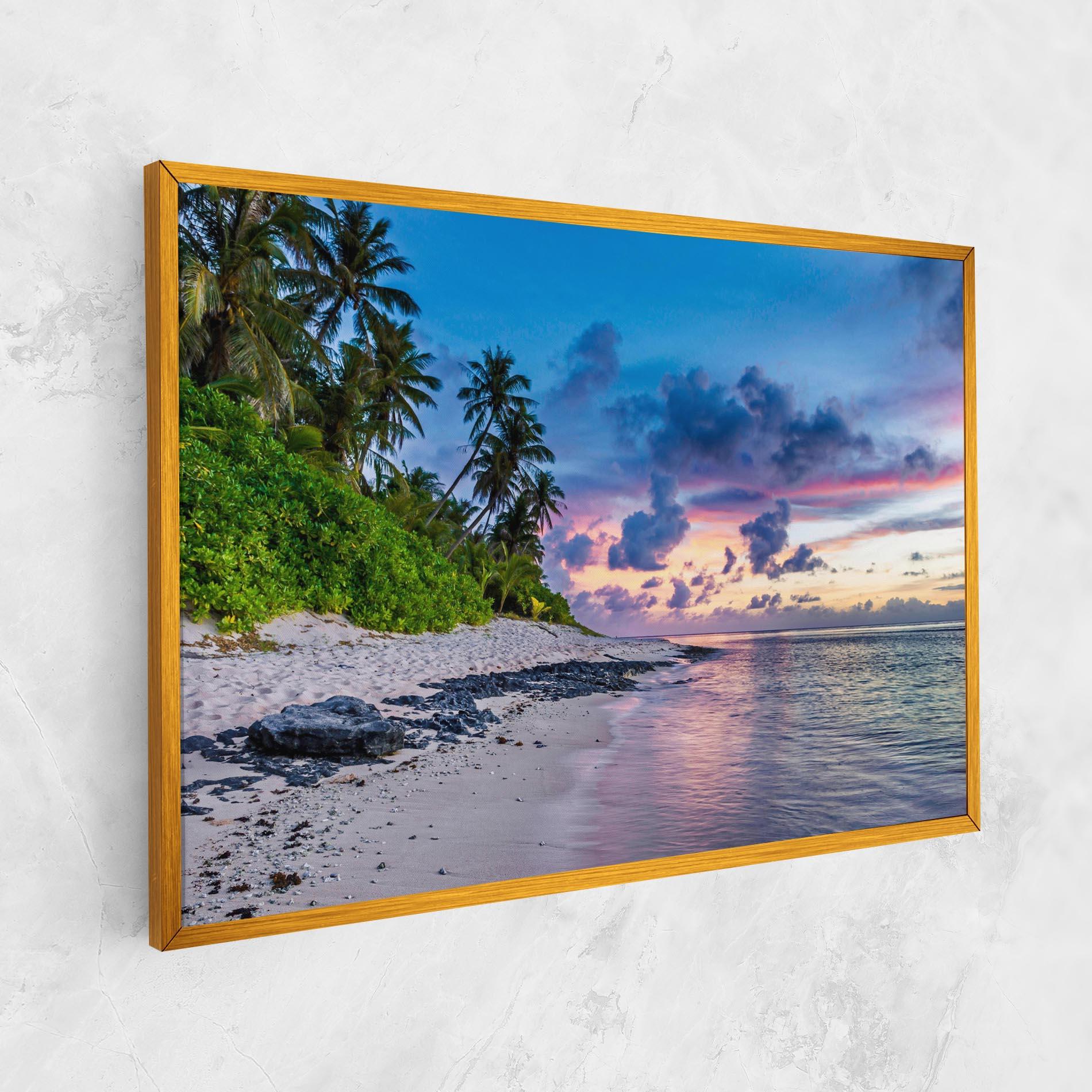 Tablou Canvas Purple Blue Beach mockup 1