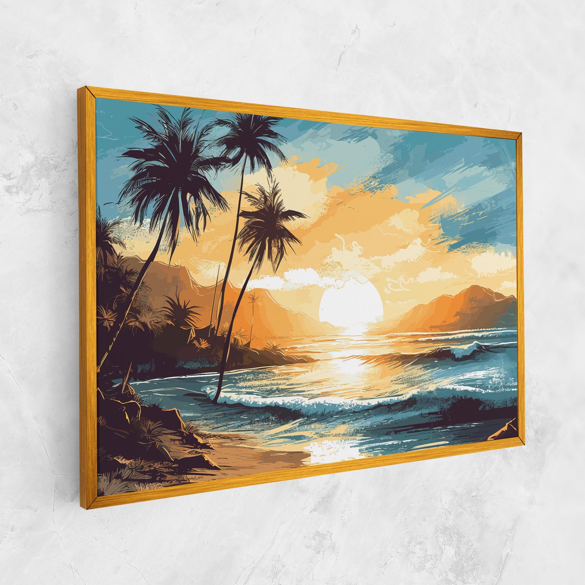 Tablou Canvas Sunrise Beach View mockup 1