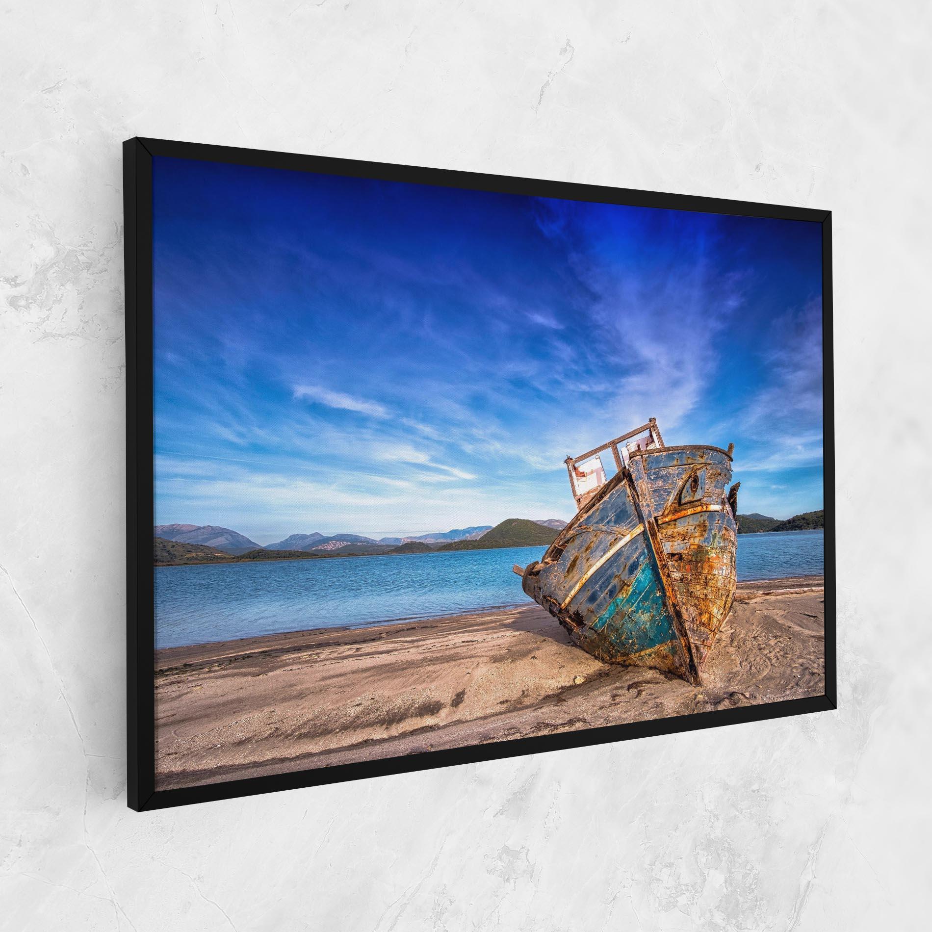 Tablou Canvas Boat Blue Sky mockup 1