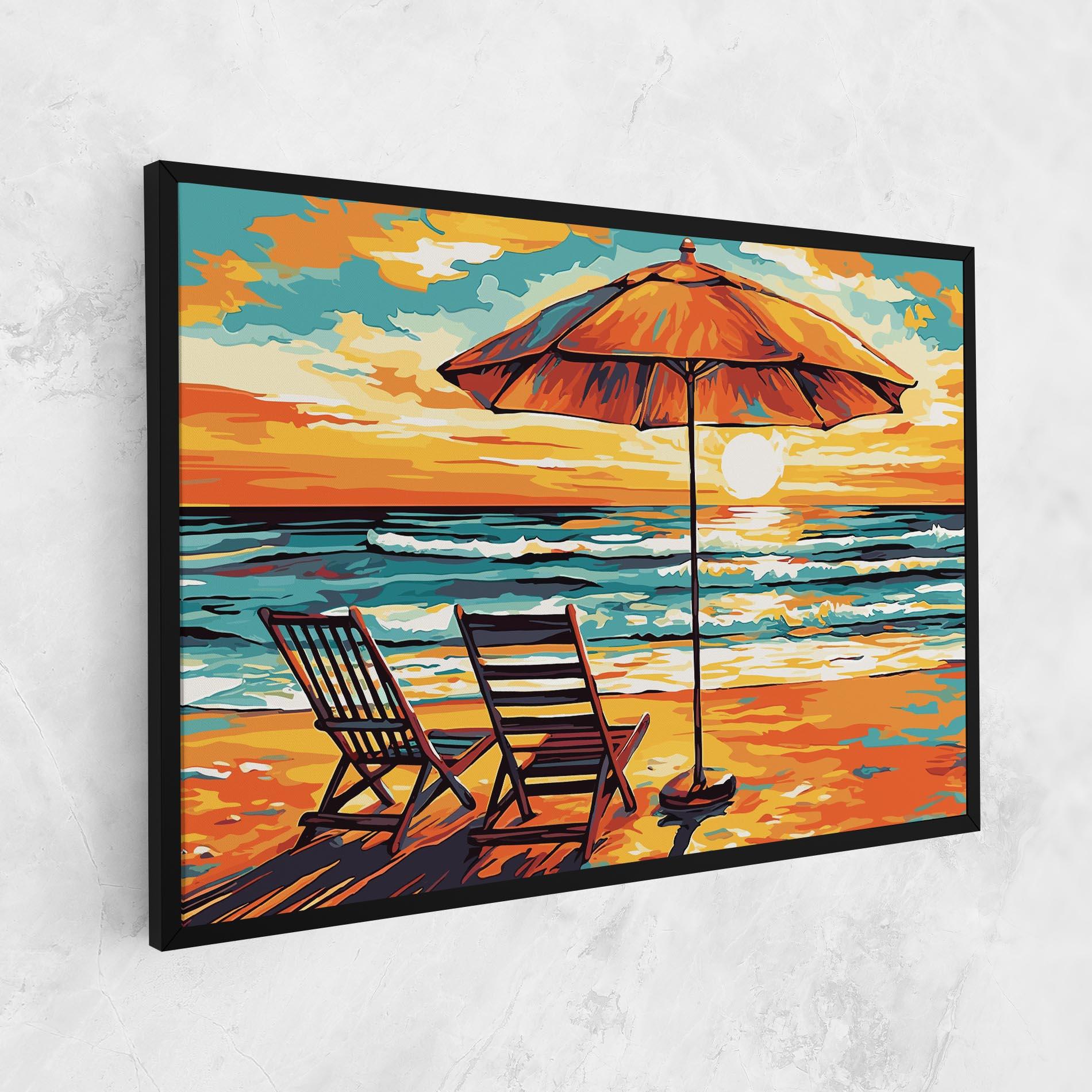 Tablou Canvas Chair Sunset View mockup 1