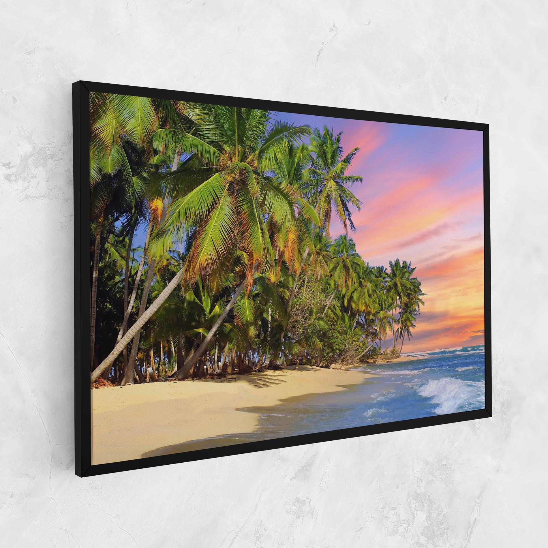 Tablou Canvas Coconut Tree Sunset mockup 1