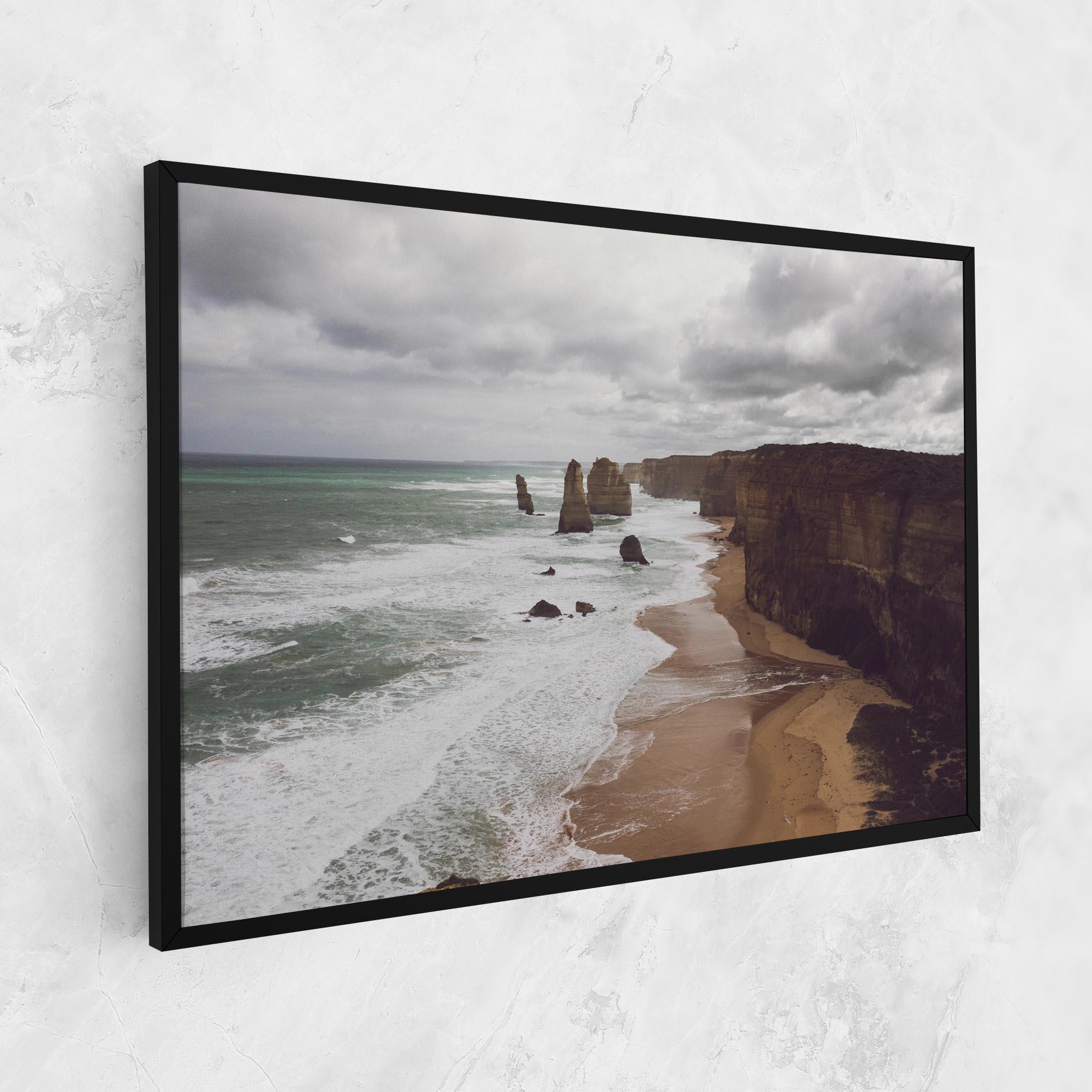 Tablou Canvas Grey Clouds Beach mockup 1