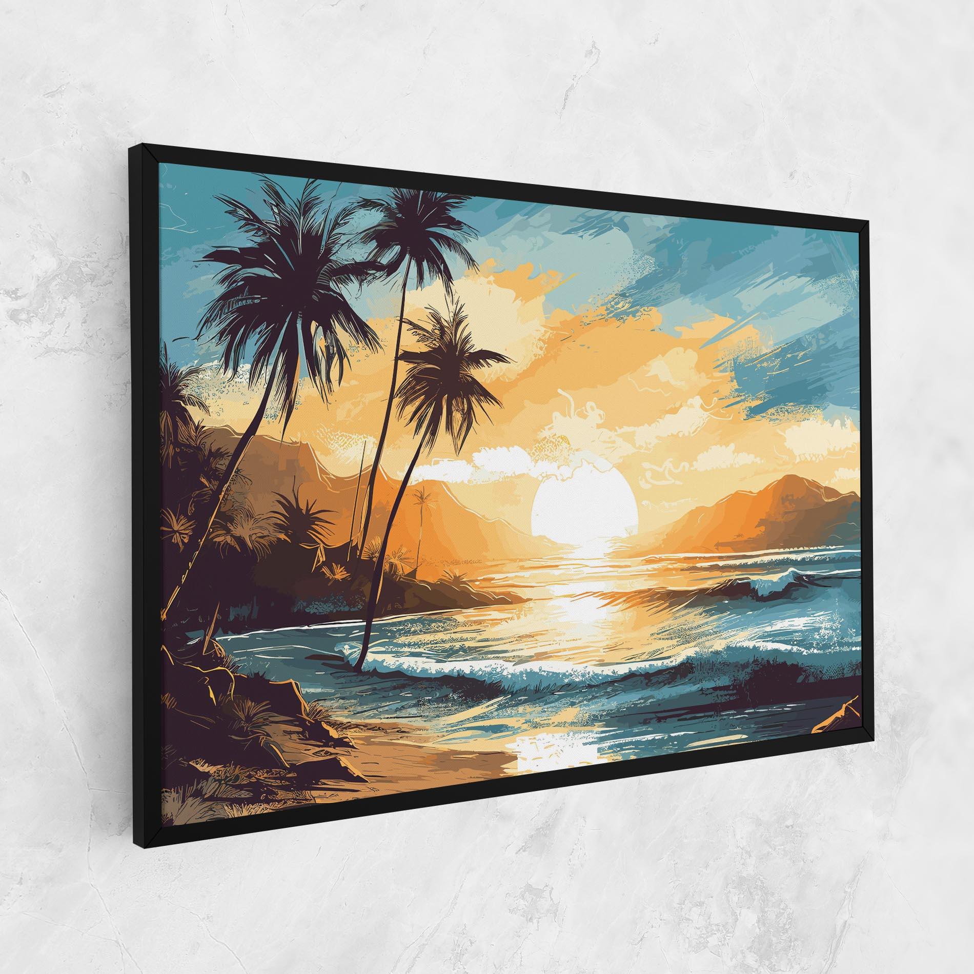 Tablou Canvas Sunrise Beach View mockup 1