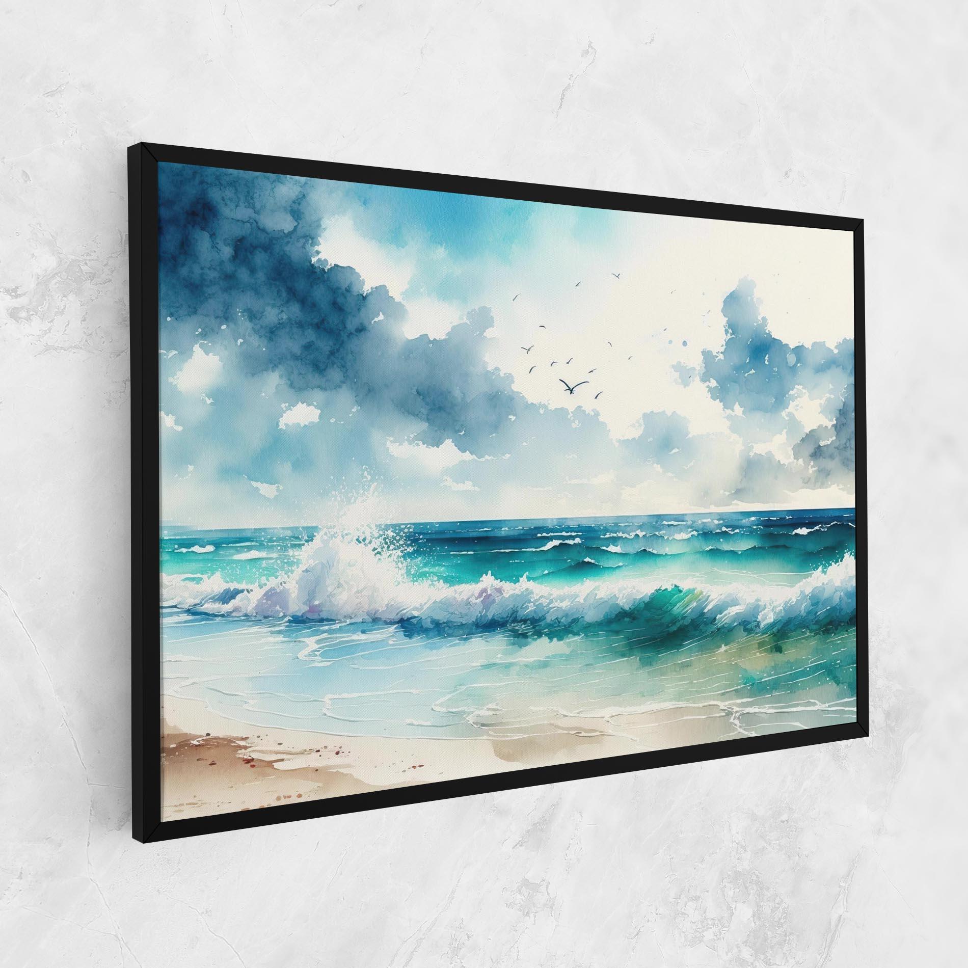 Tablou Canvas Watercolor Sea Beach mockup 1