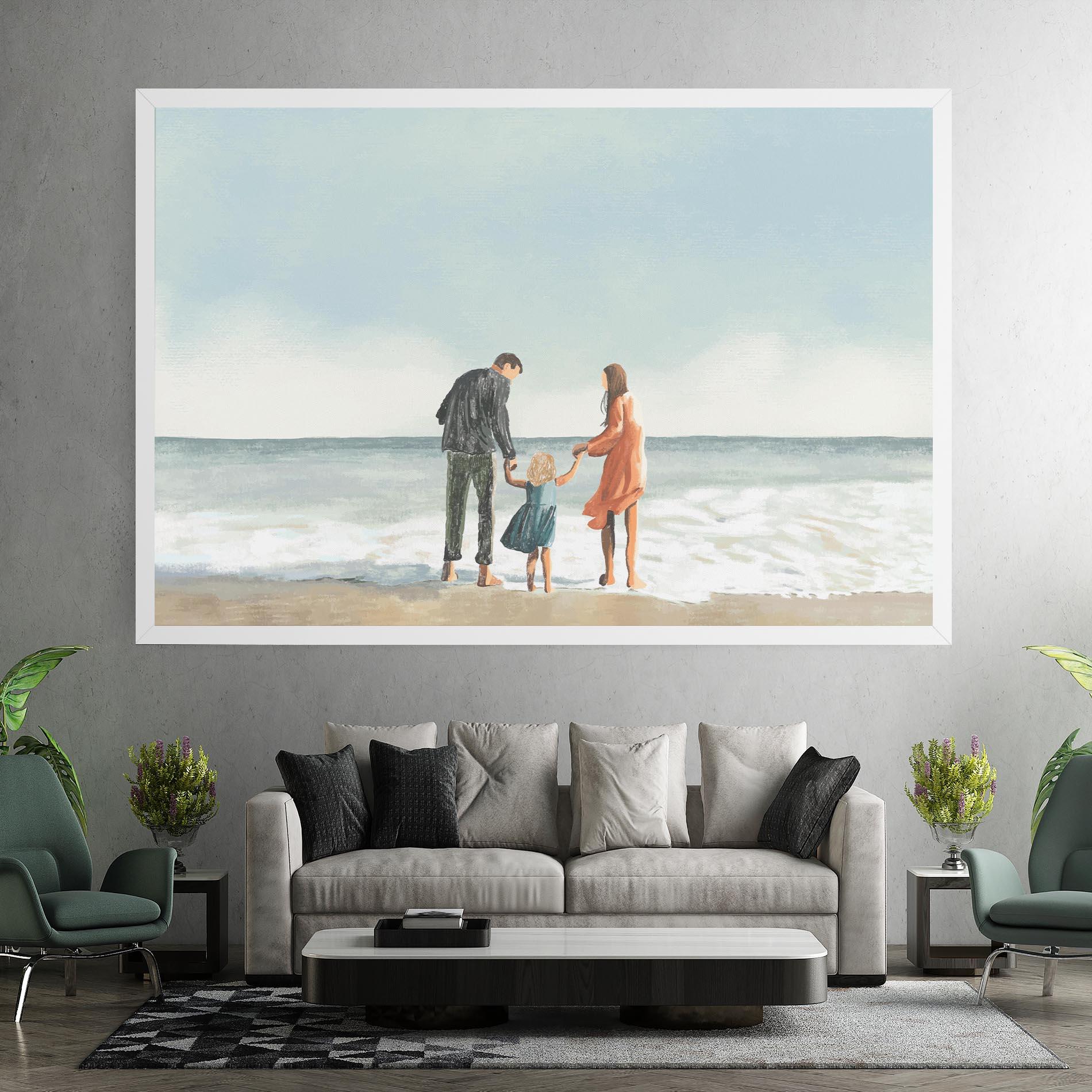 Tablou Canvas Beach Family mockup 7