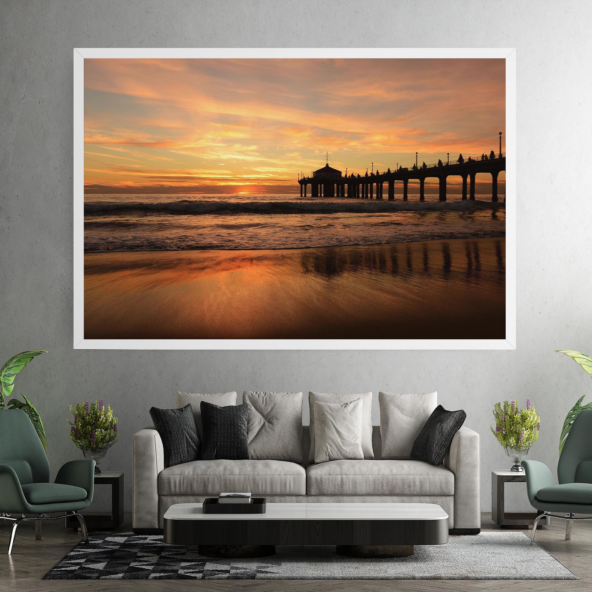 Tablou Canvas Beach Sunset View mockup 7