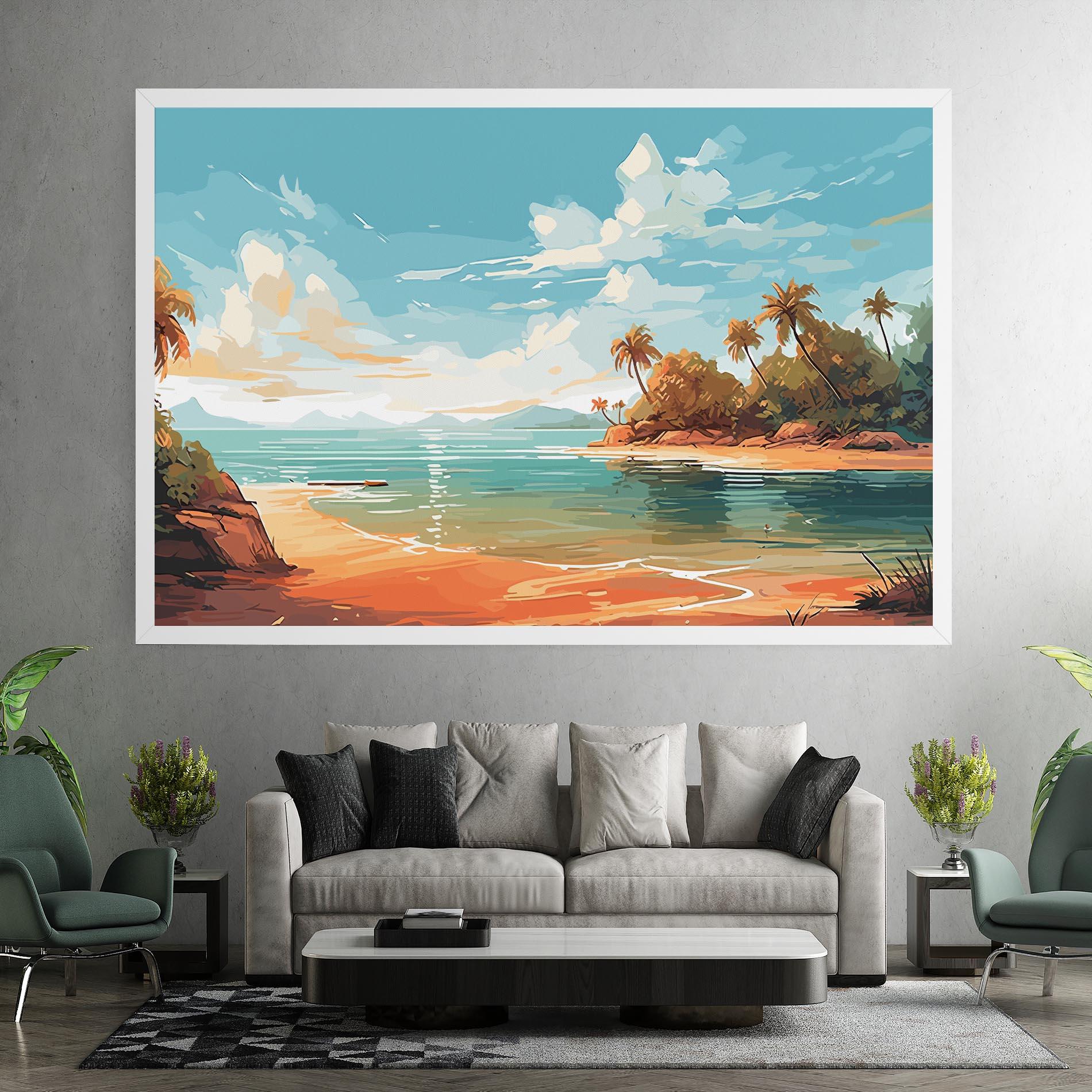 Tablou Canvas Blue Sky Beach mockup 7