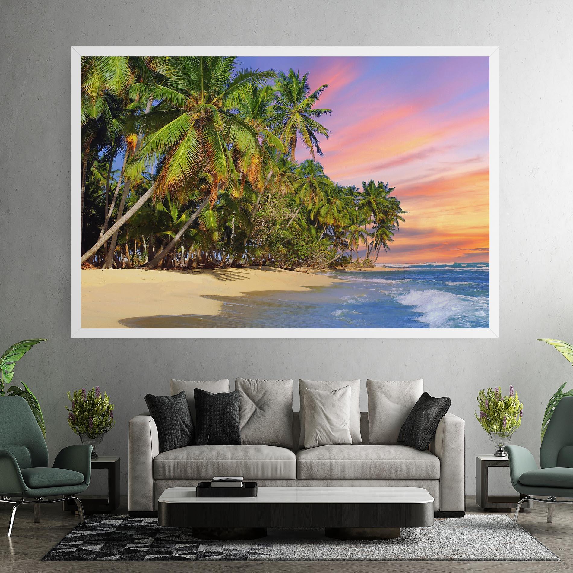 Tablou Canvas Coconut Tree Sunset mockup 7