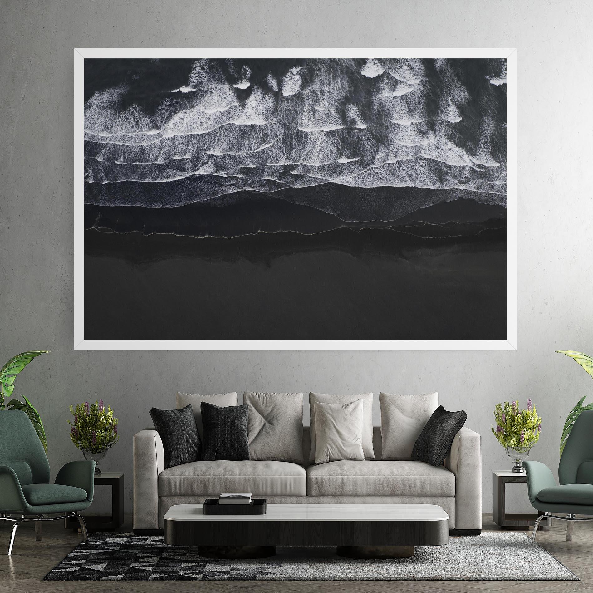 Tablou Canvas Grey Waves Beach mockup 7