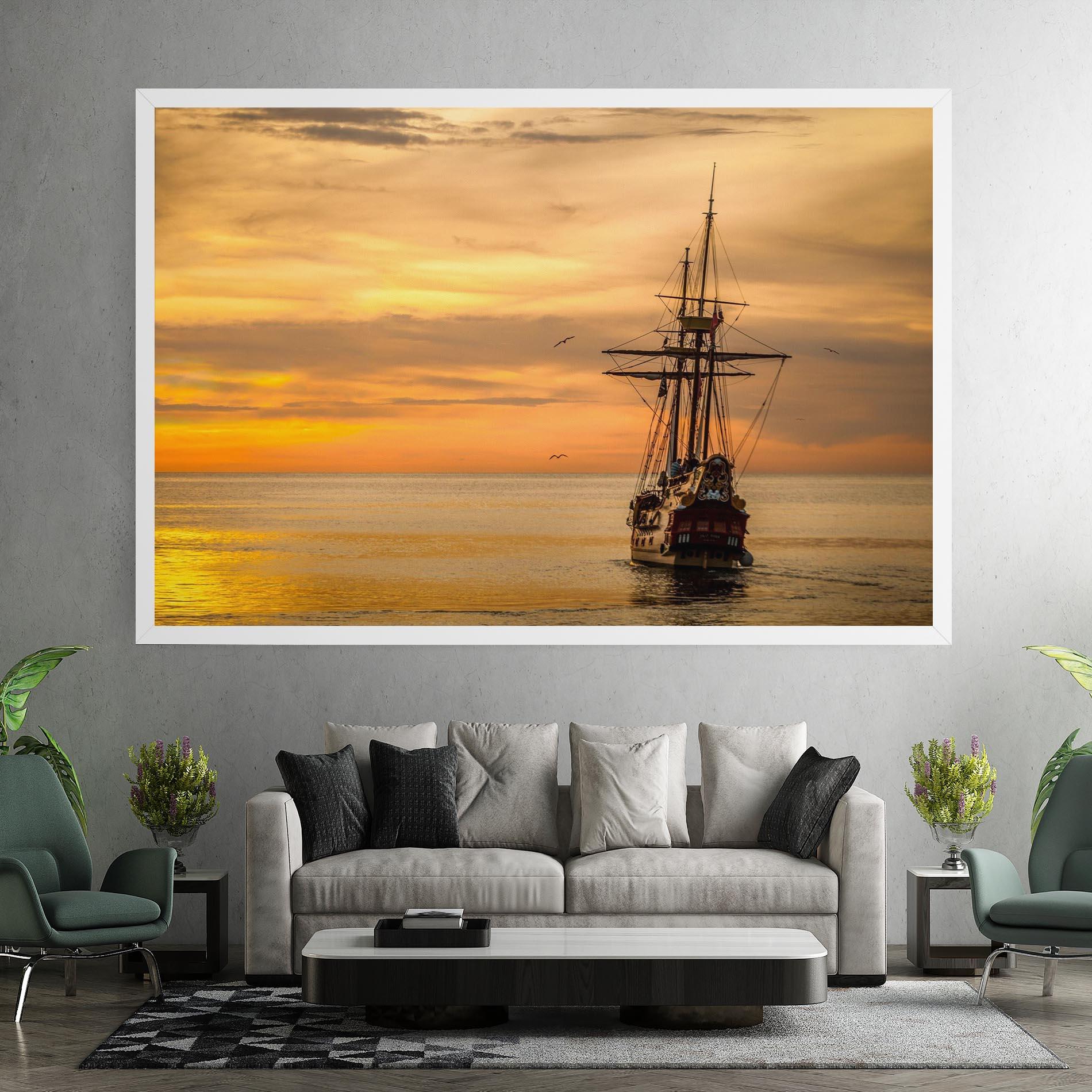 Tablou Canvas Sunset Over The Sea mockup 7