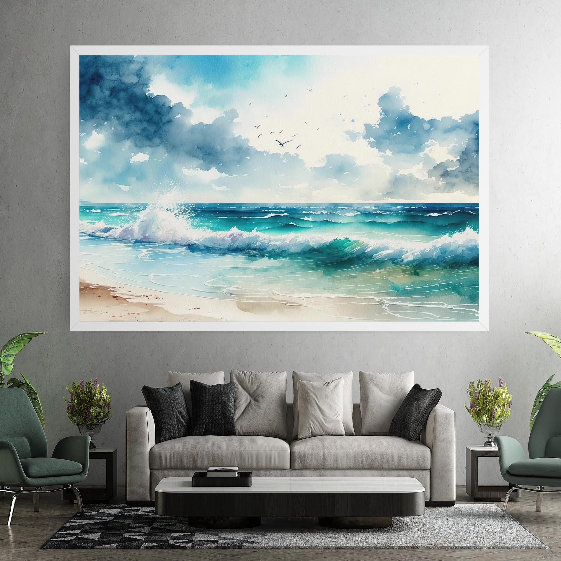 Tablou Canvas Watercolor Sea Beach mockup 7