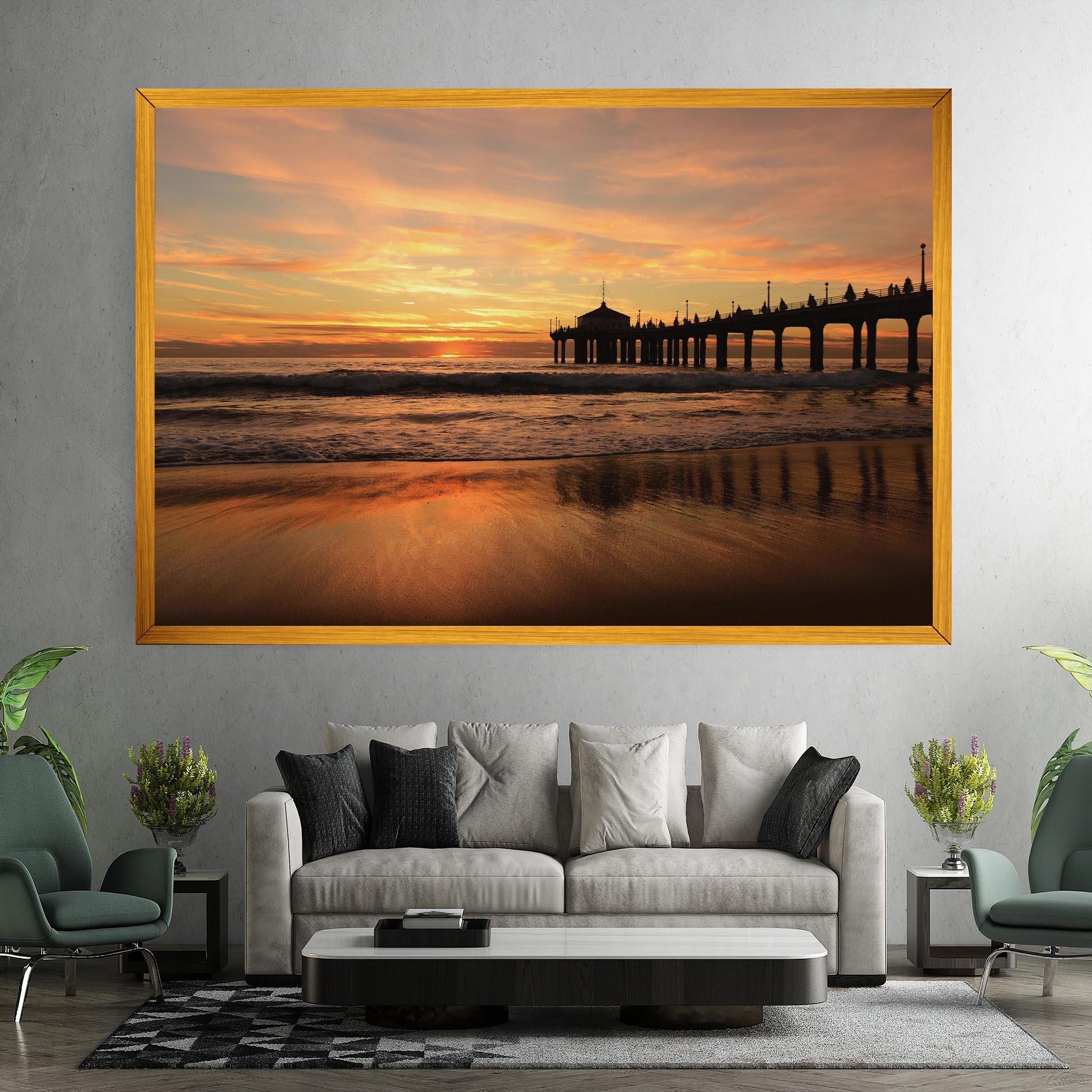 Tablou Canvas Beach Sunset View mockup 7
