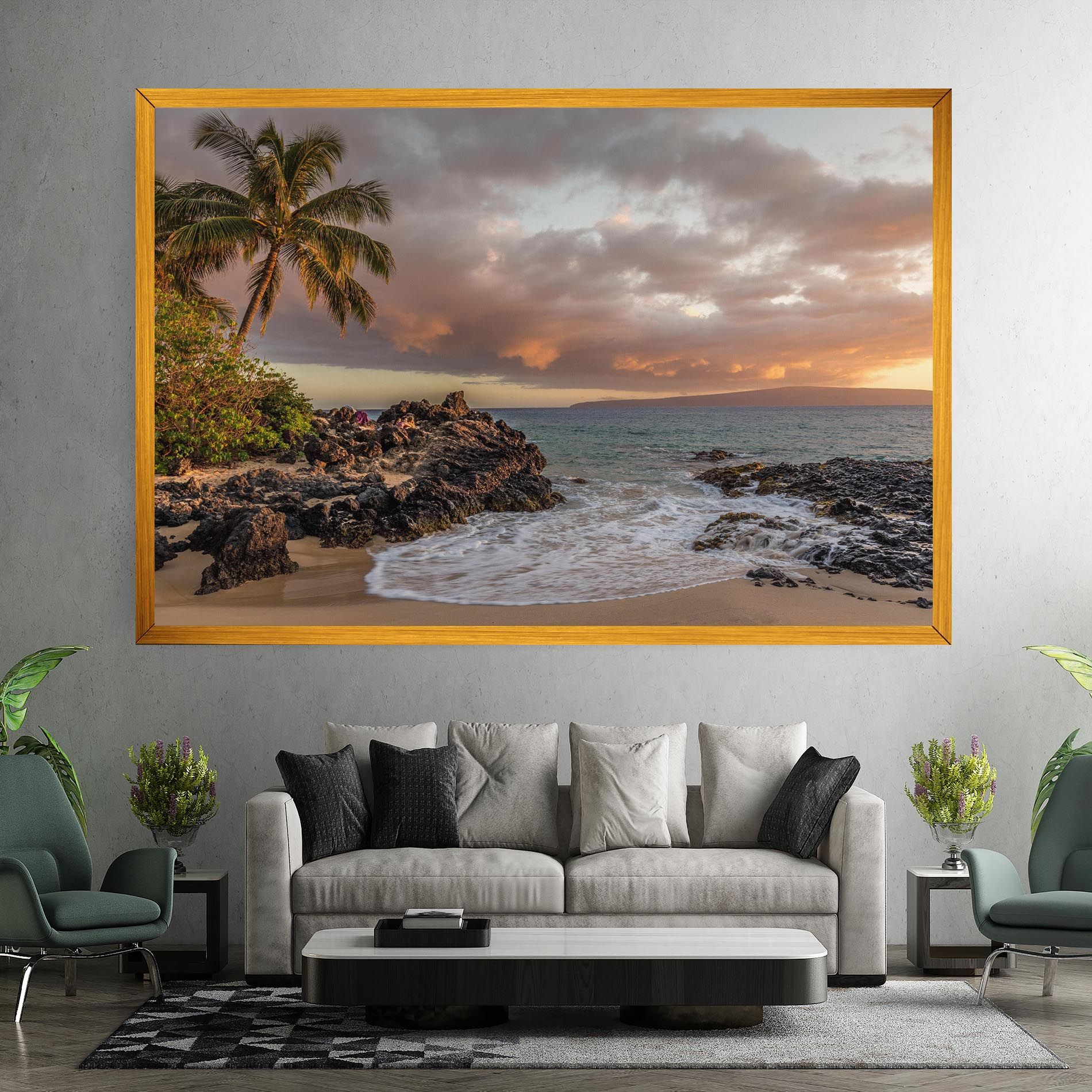 Beautiful Beach Landscape mockup 7