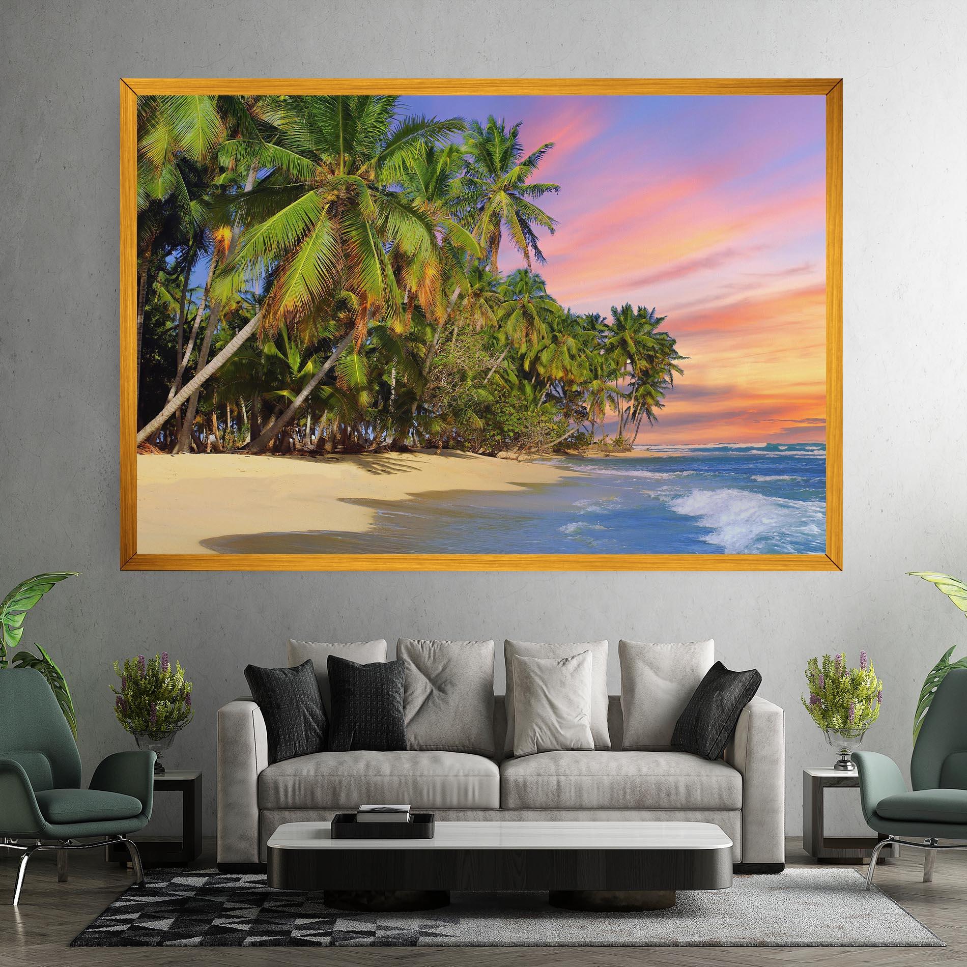 Tablou Canvas Coconut Tree Sunset mockup 7