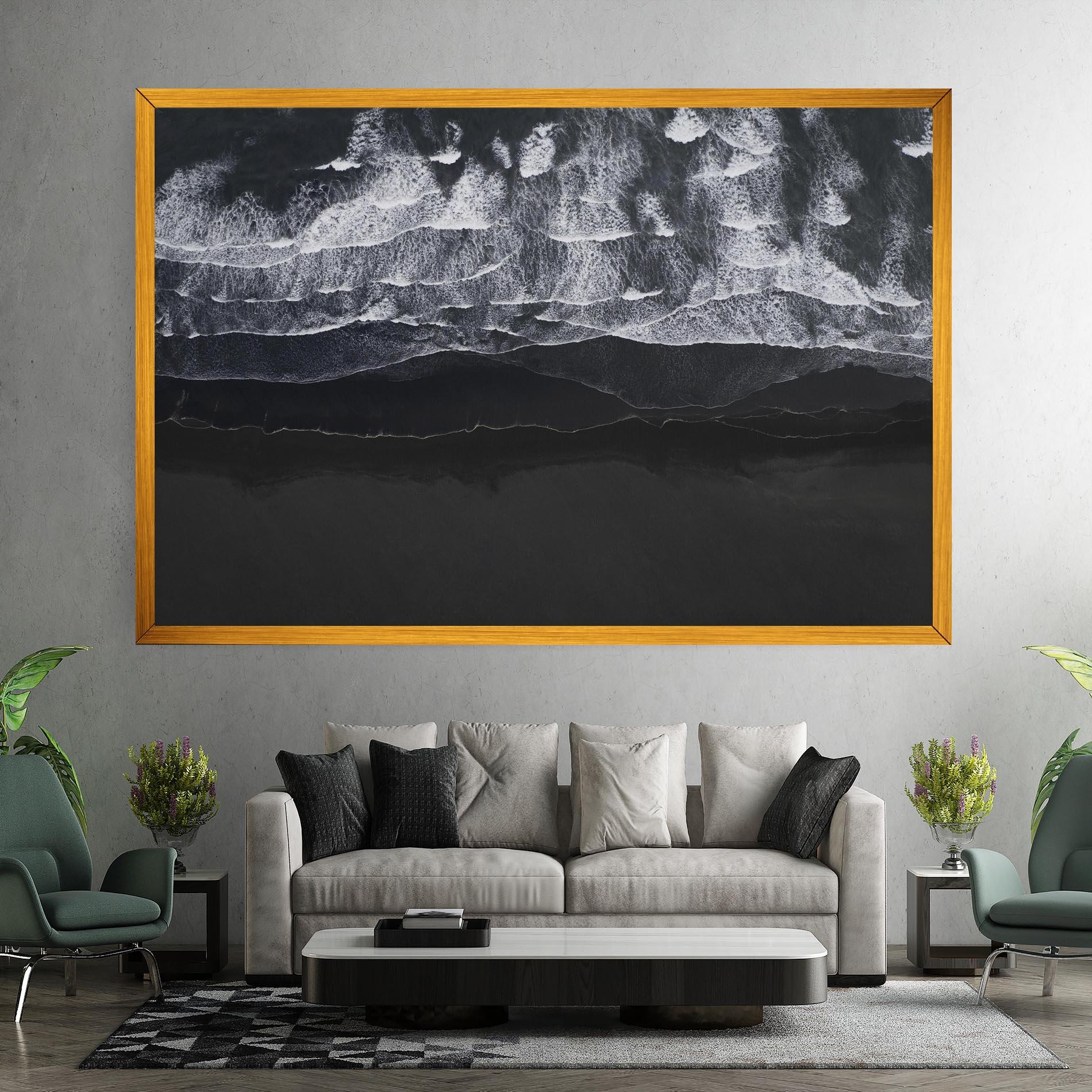 Tablou Canvas Grey Waves Beach mockup 7