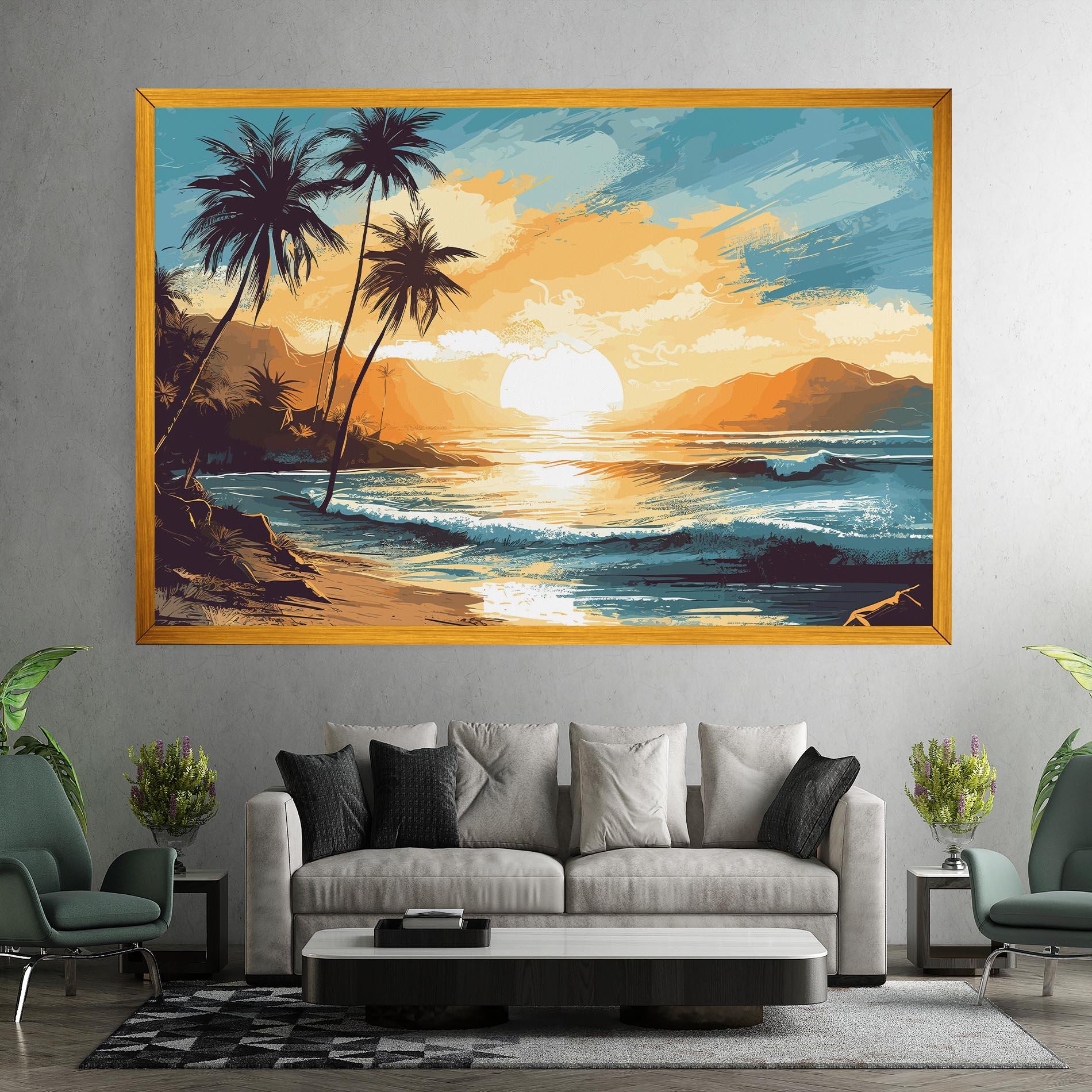 Tablou Canvas Sunrise Beach View mockup 7