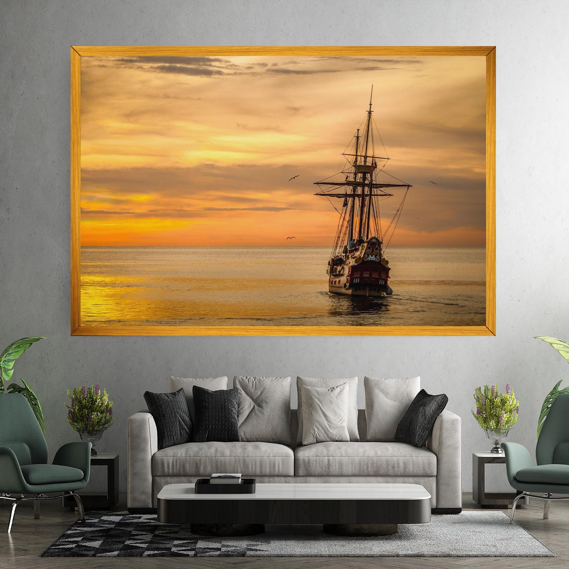 Tablou Canvas Sunset Over The Sea mockup 7