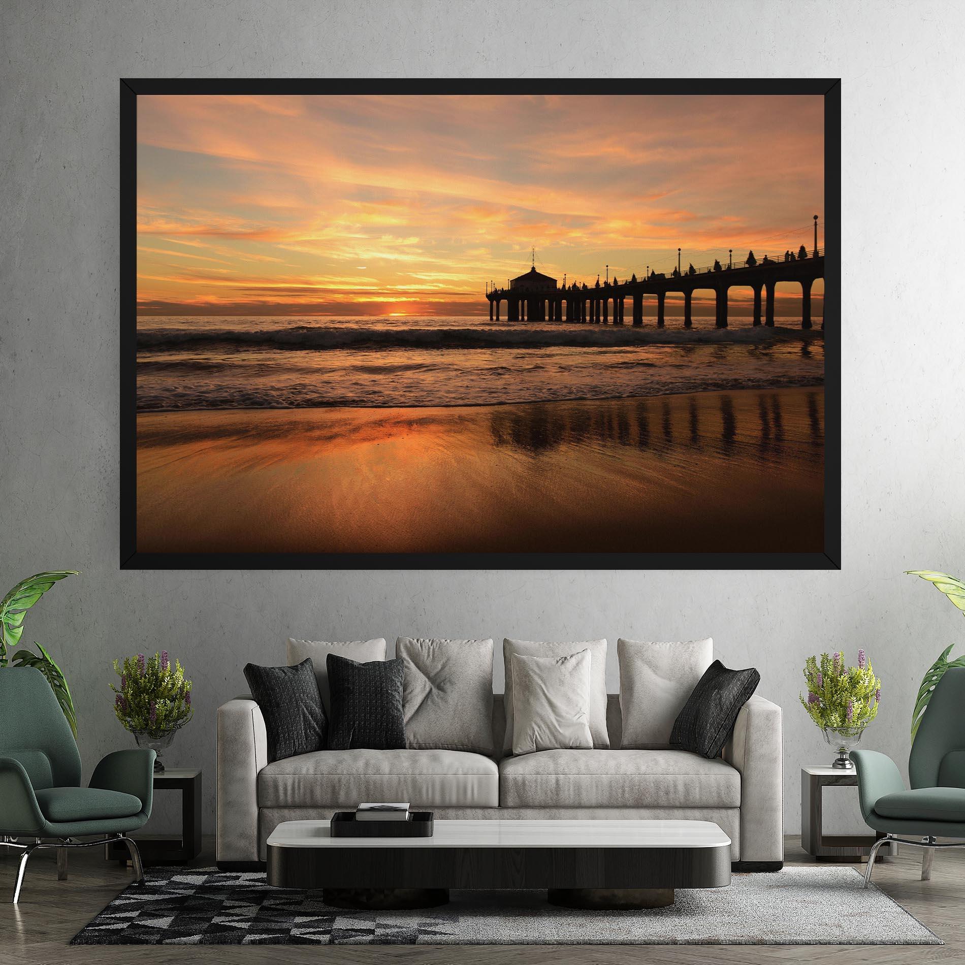 Tablou Canvas Beach Sunset View mockup 7