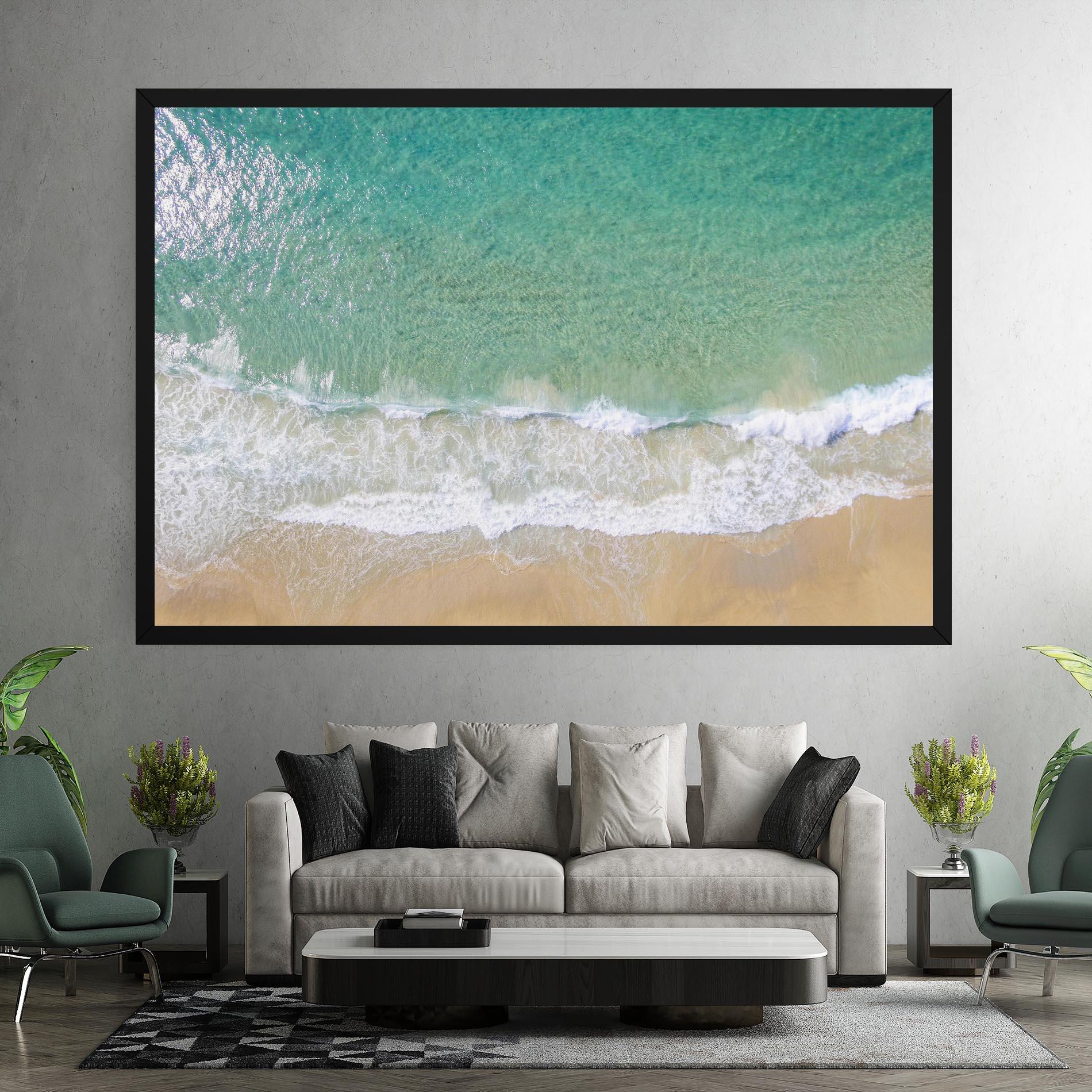 Tablou Canvas Blue Waves Beach mockup 7