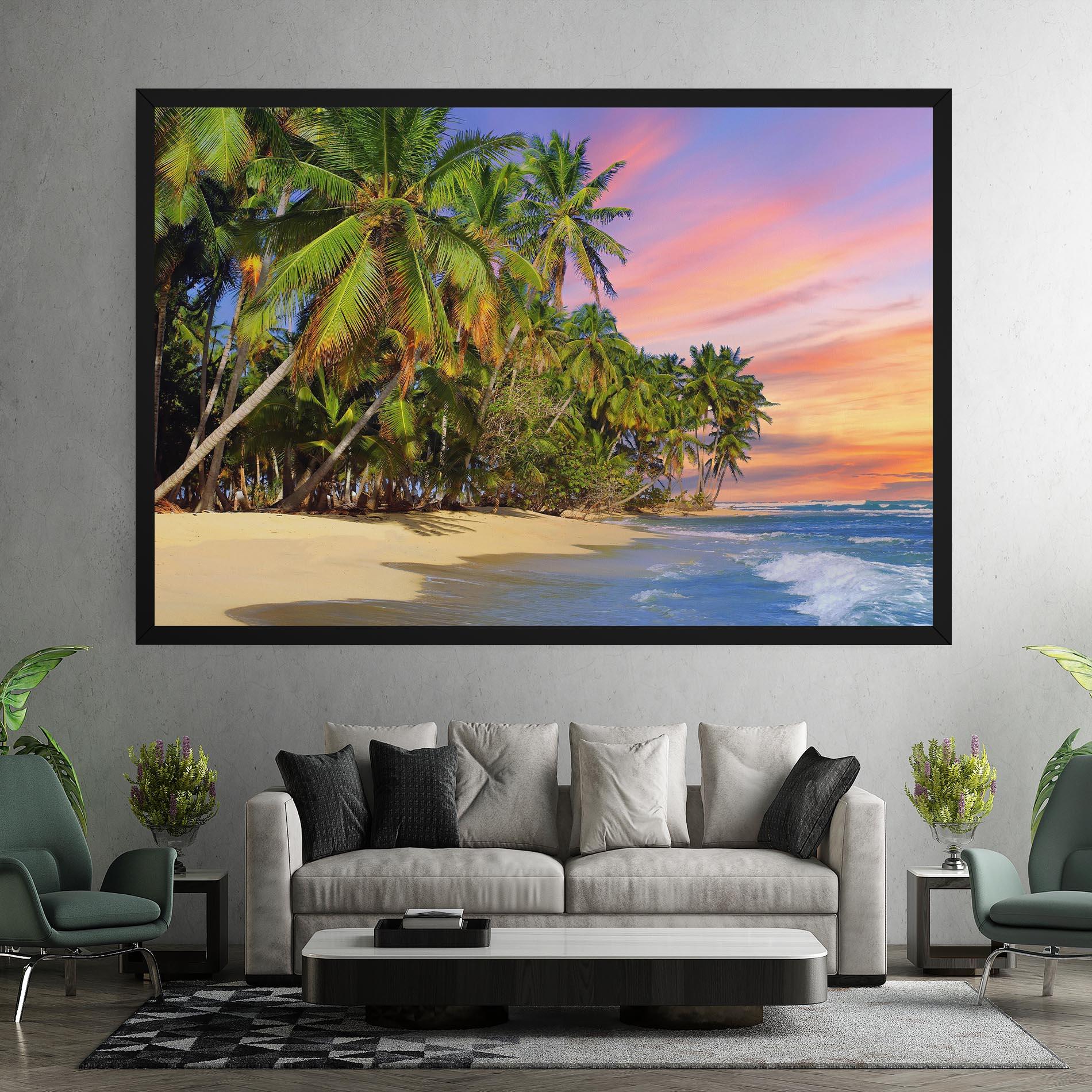 Tablou Canvas Coconut Tree Sunset mockup 7