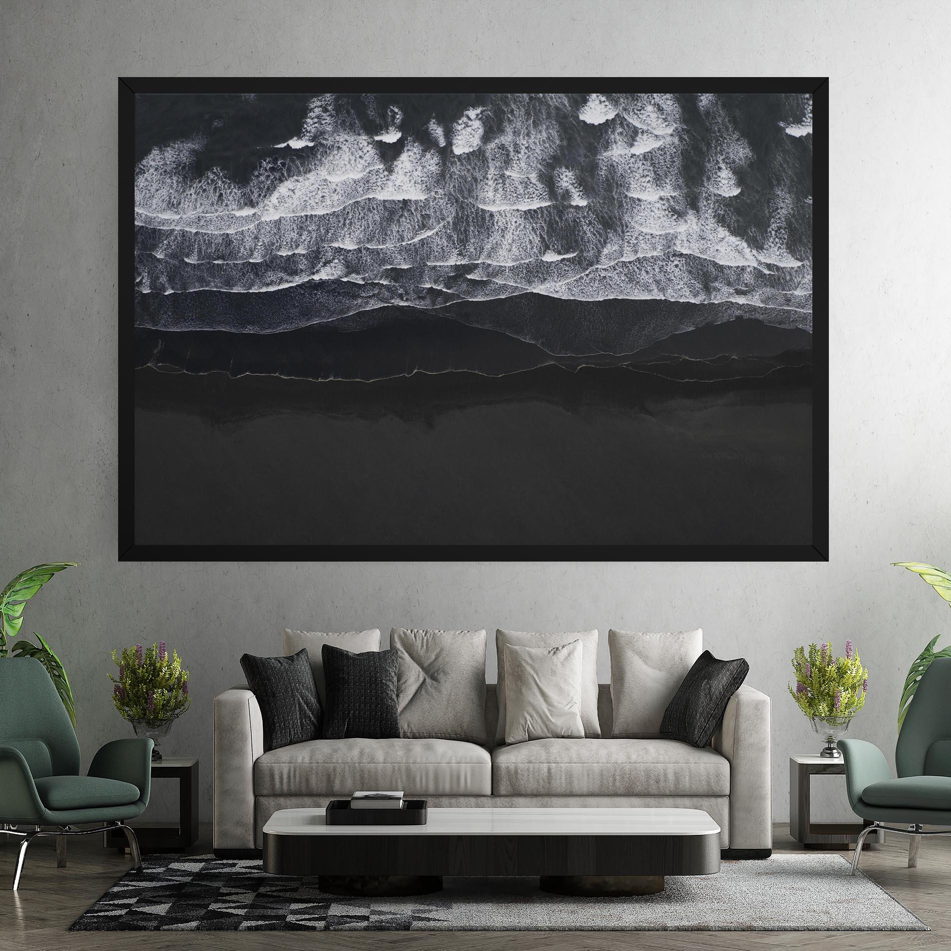 Tablou Canvas Grey Waves Beach mockup 7