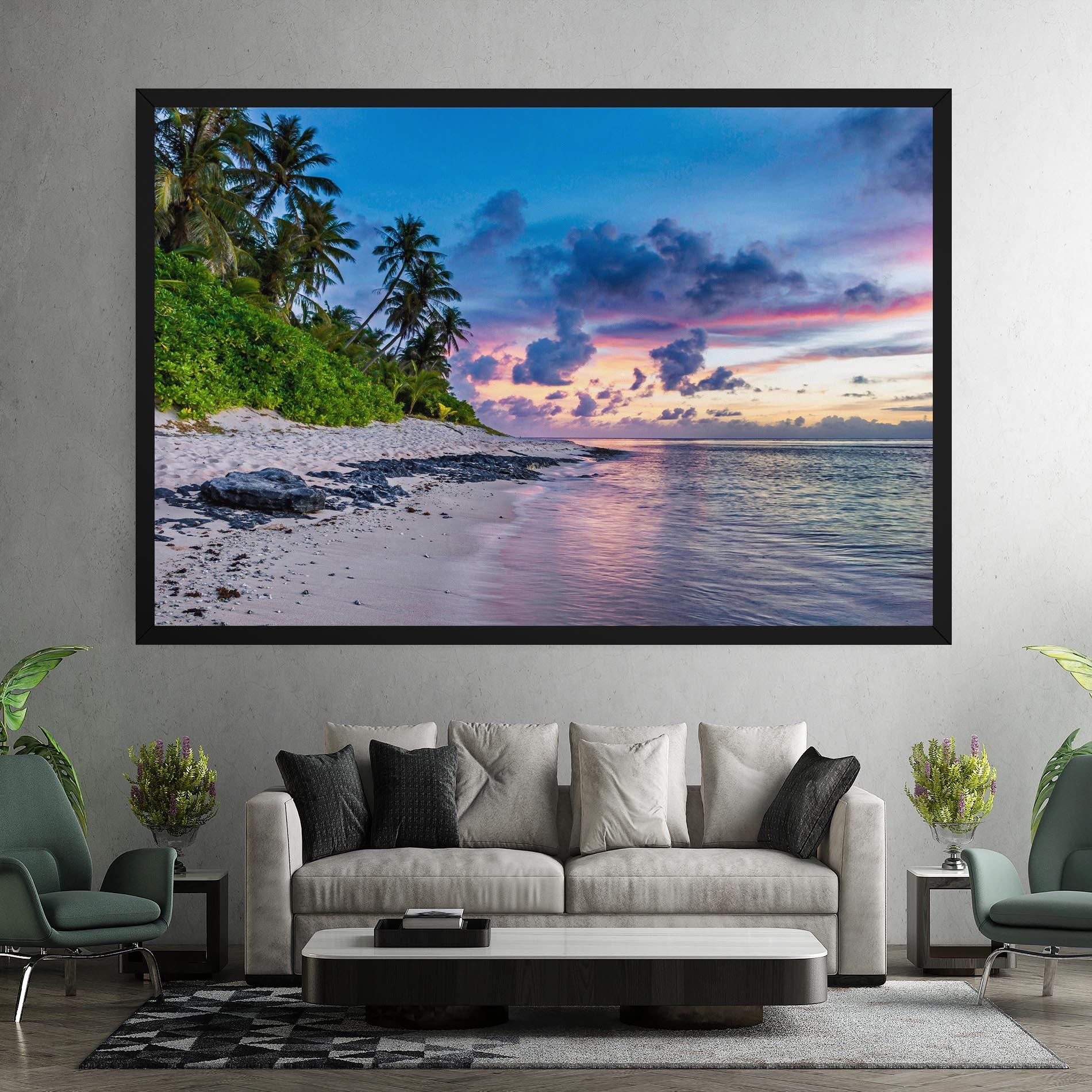 Tablou Canvas Purple Blue Beach mockup 7