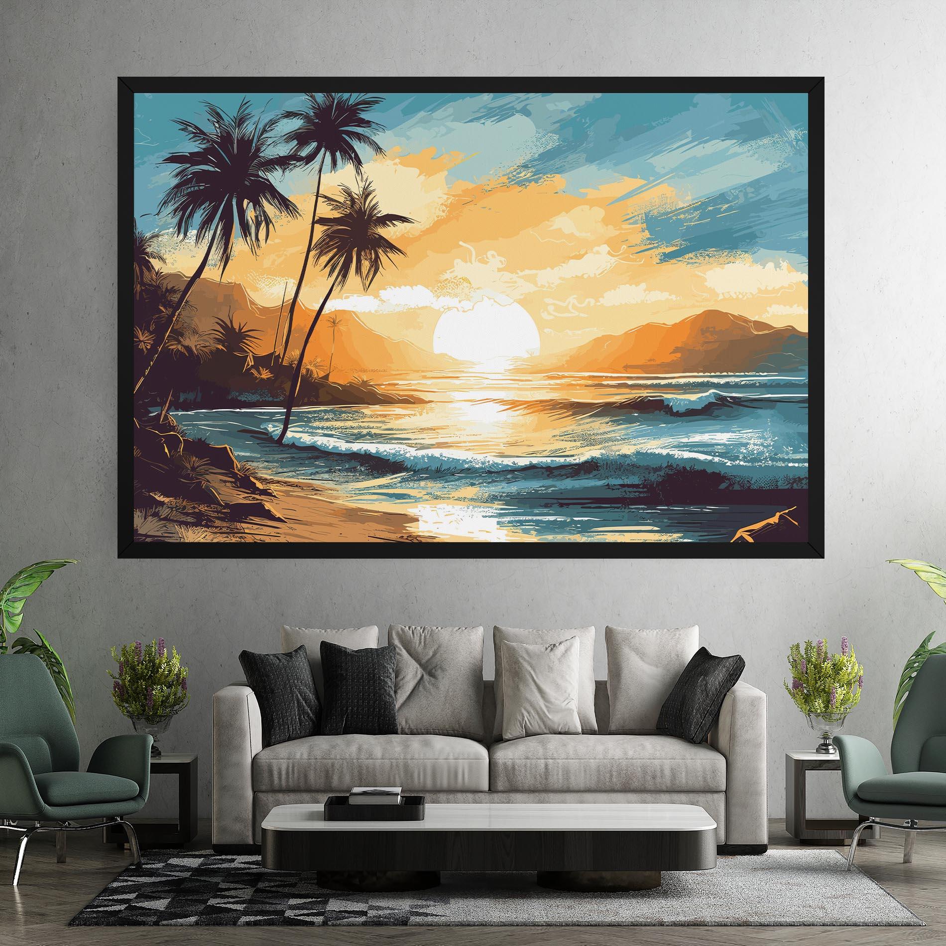 Tablou Canvas Sunrise Beach View mockup 7