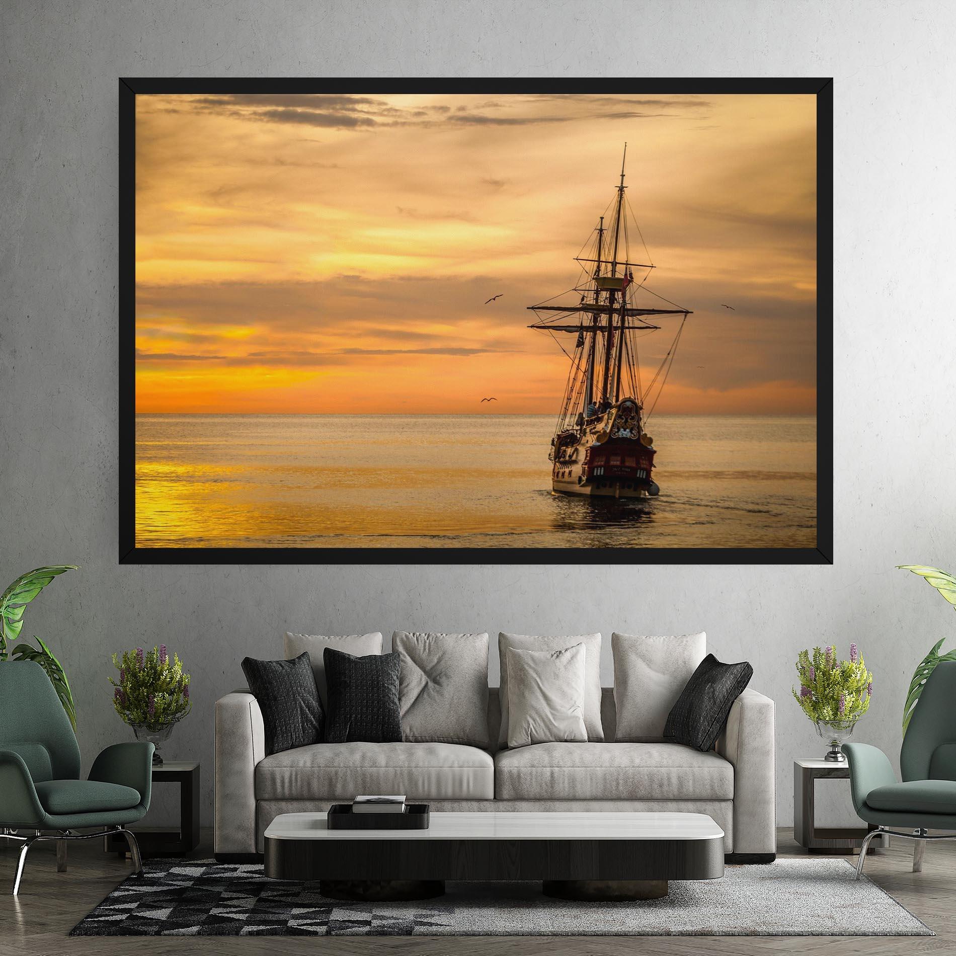 Tablou Canvas Sunset Over The Sea mockup 7