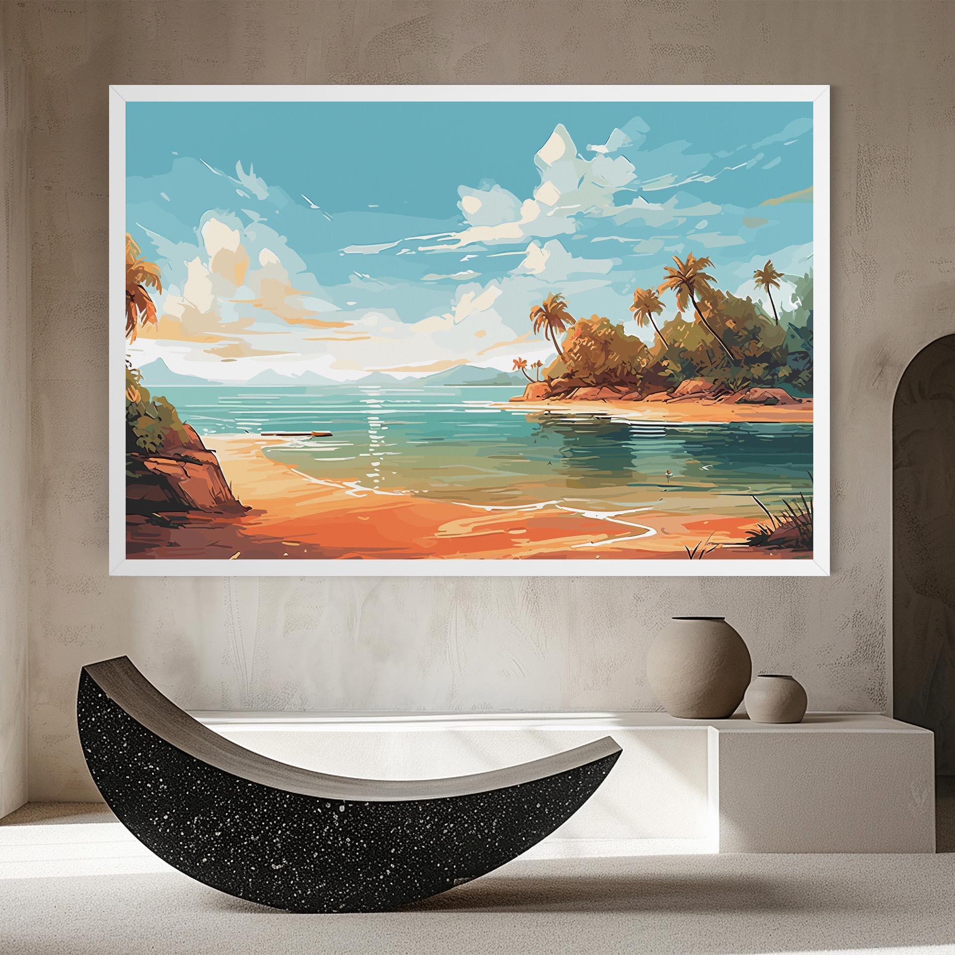 Tablou Canvas Blue Sky Beach mockup 8