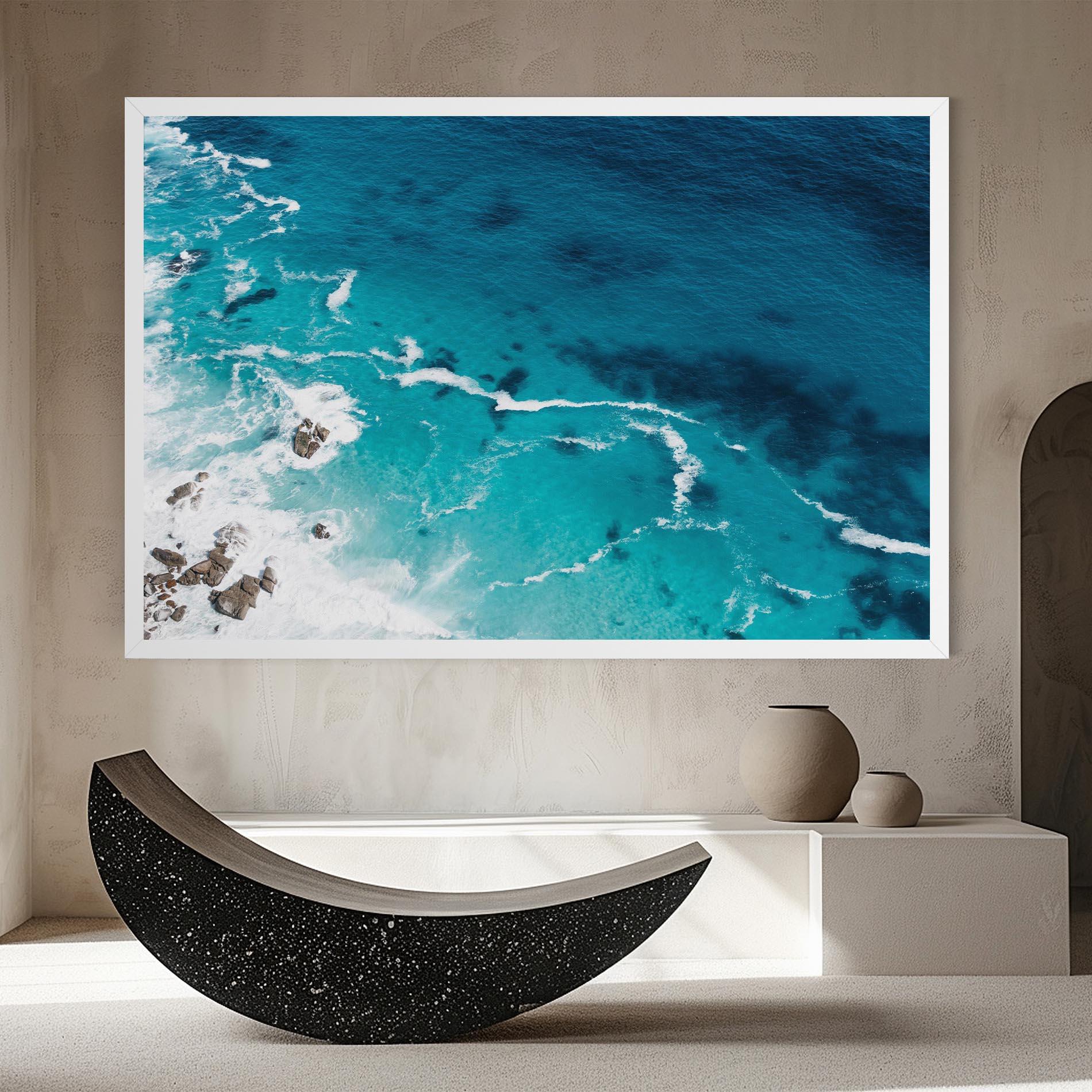 Tablou Canvas Blue Water Beach mockup 8