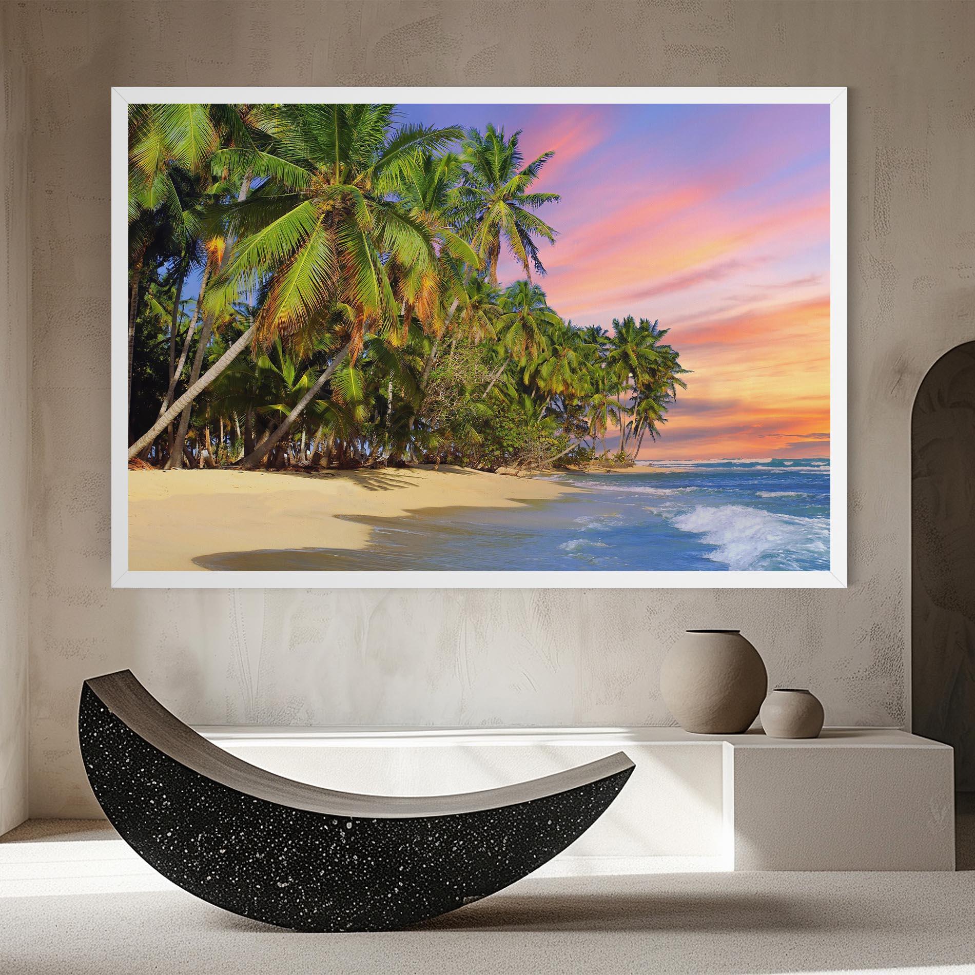 Tablou Canvas Coconut Tree Sunset mockup 8