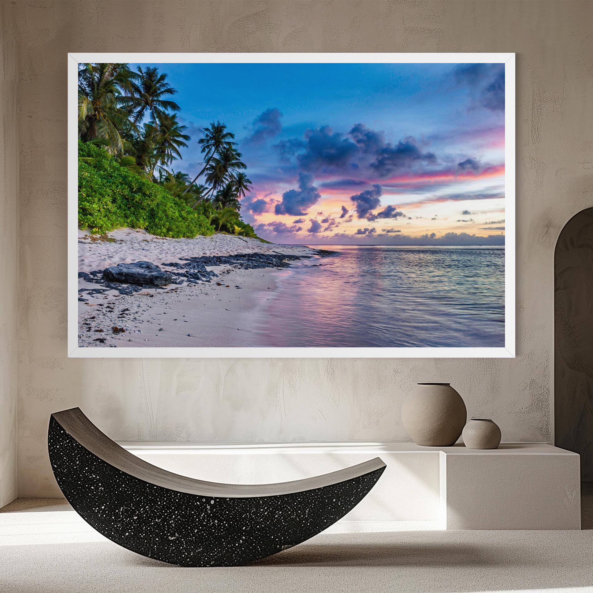 Tablou Canvas Purple Blue Beach mockup 8