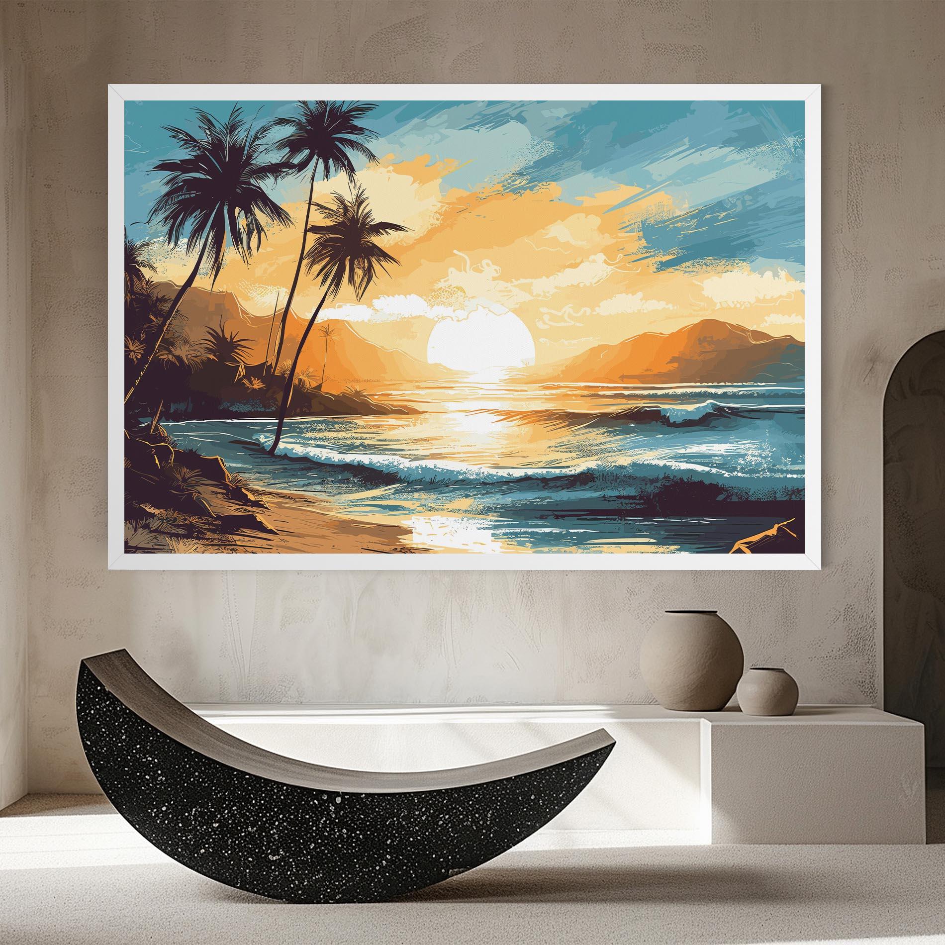 Tablou Canvas Sunrise Beach View mockup 8