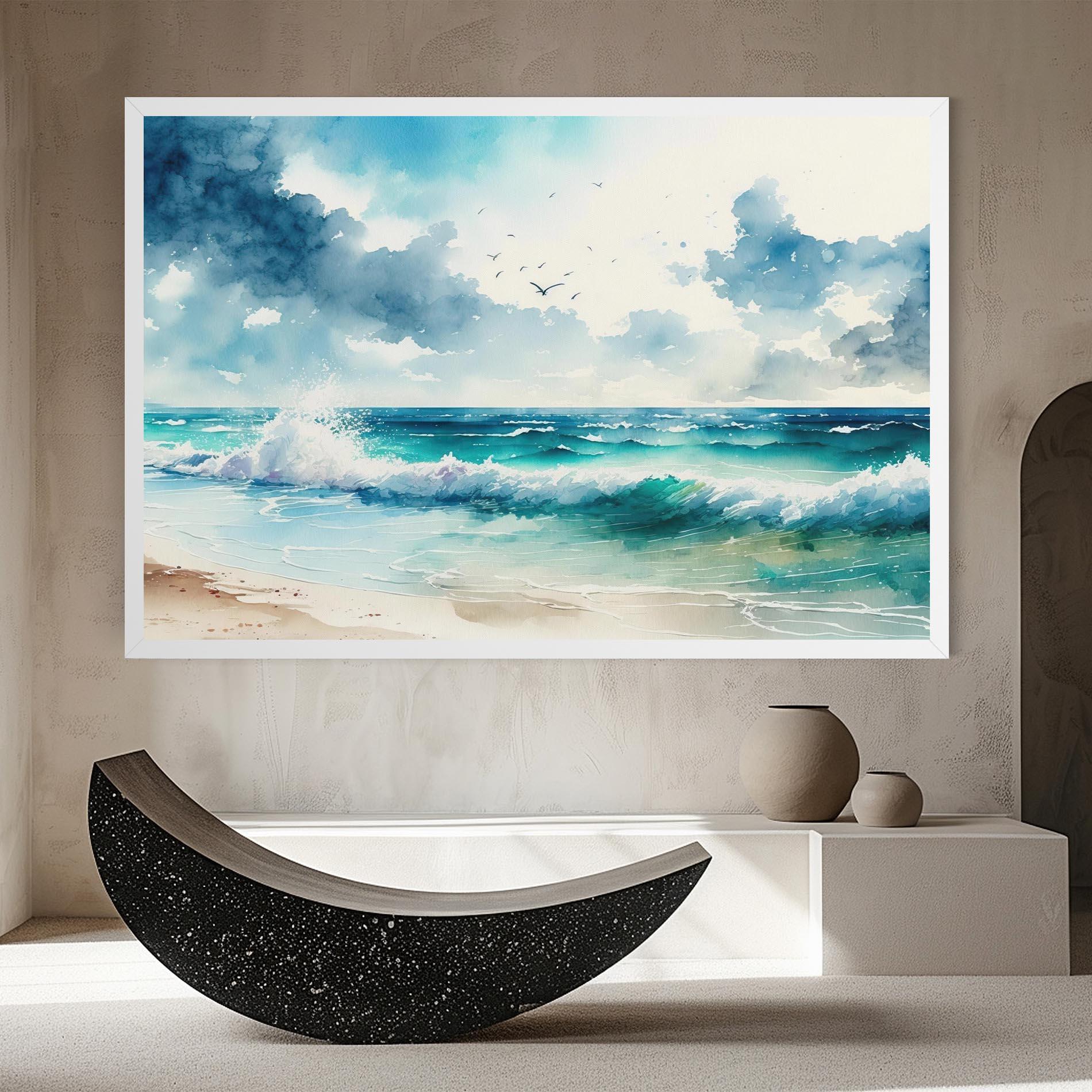 Tablou Canvas Watercolor Sea Beach mockup 8