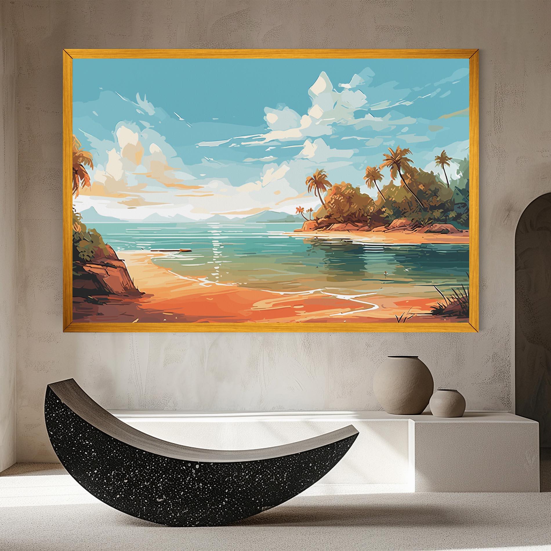 Tablou Canvas Blue Sky Beach mockup 8