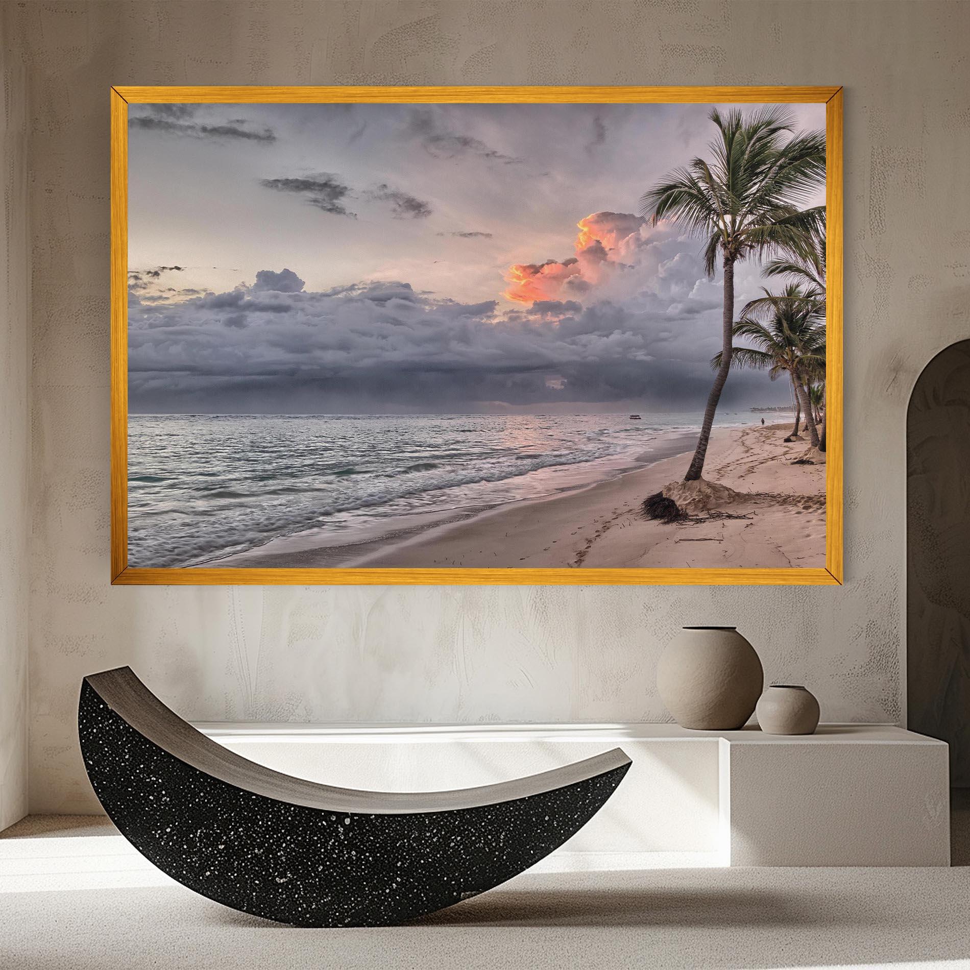 Tablou Canvas Cloudy Beach mockup 8