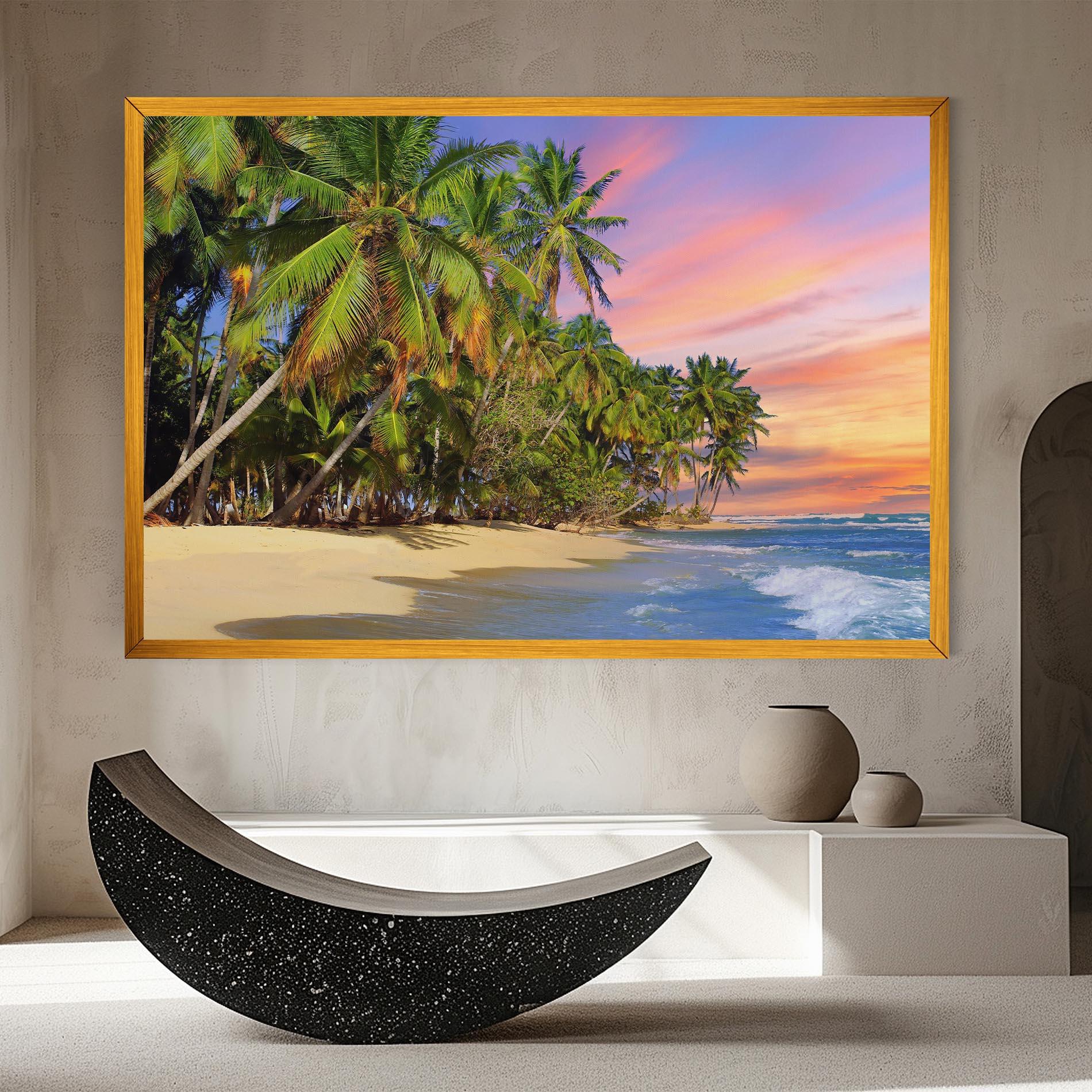 Tablou Canvas Coconut Tree Sunset mockup 8