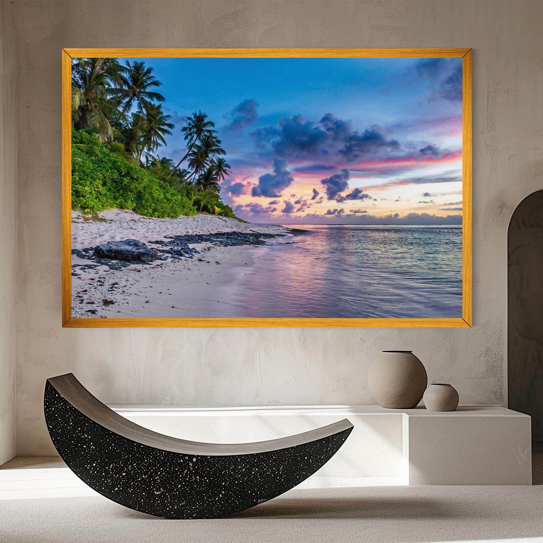 Tablou Canvas Purple Blue Beach mockup 8