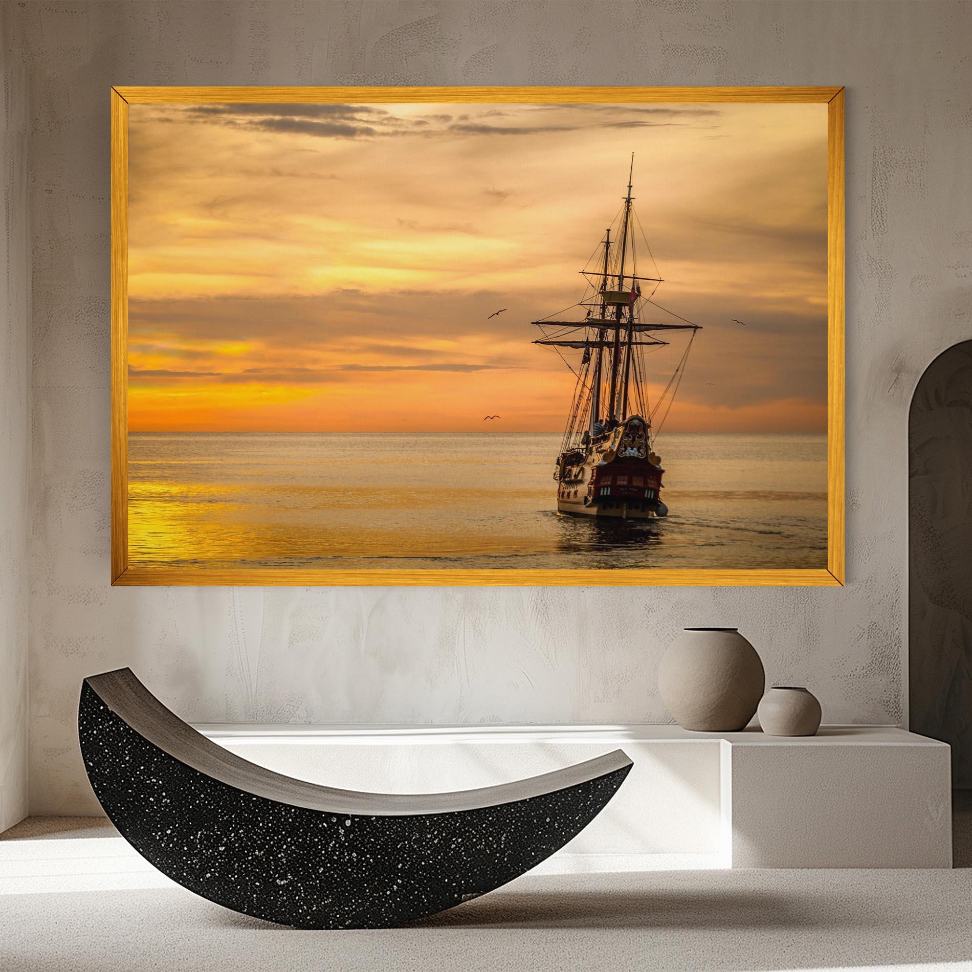 Tablou Canvas Sunset Over The Sea mockup 8