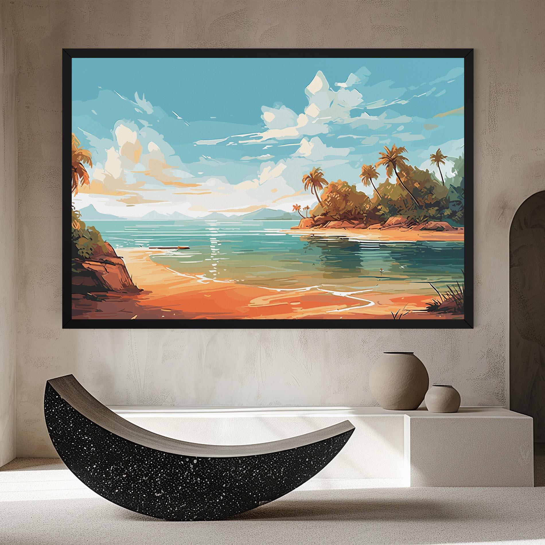 Tablou Canvas Blue Sky Beach mockup 8