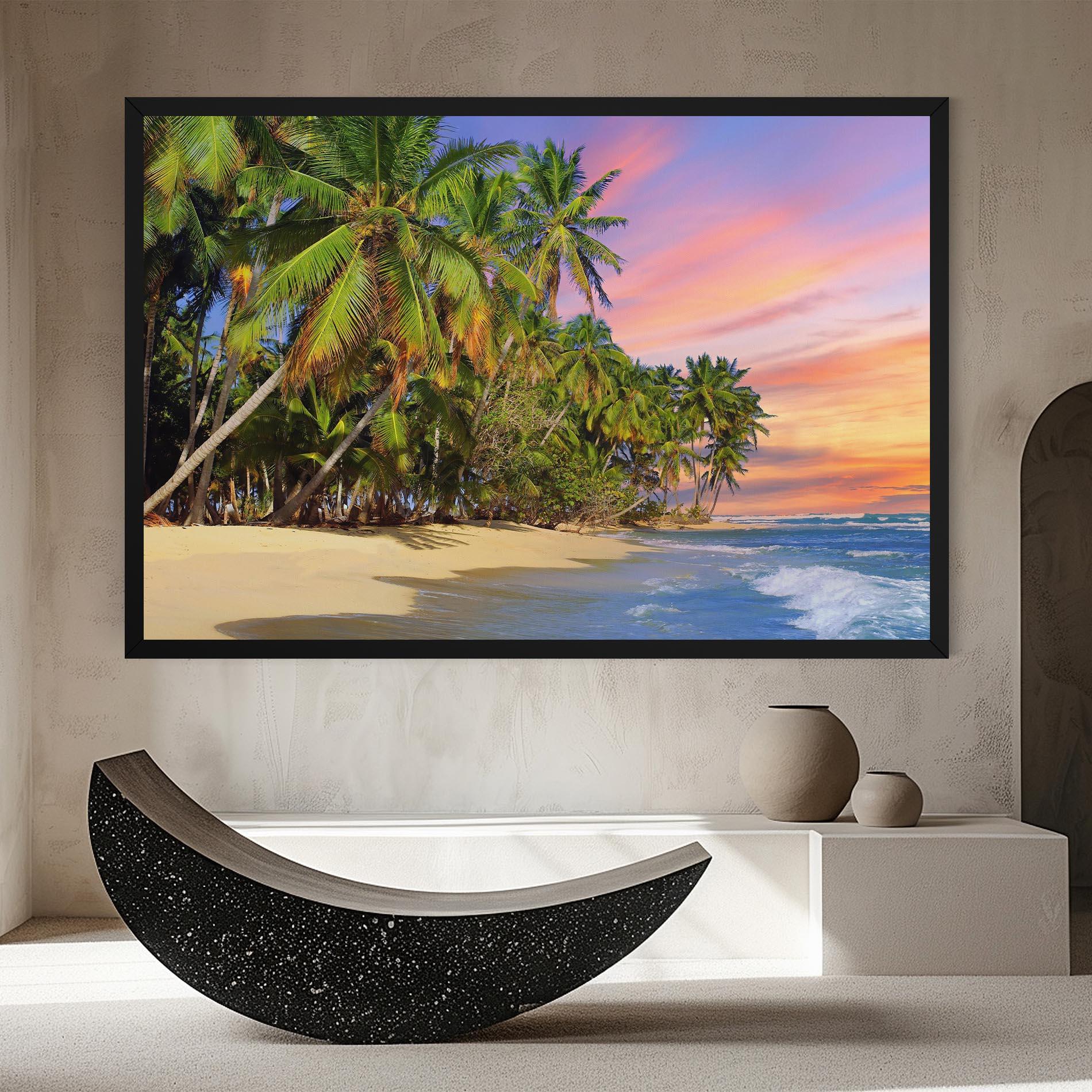 Tablou Canvas Coconut Tree Sunset mockup 8