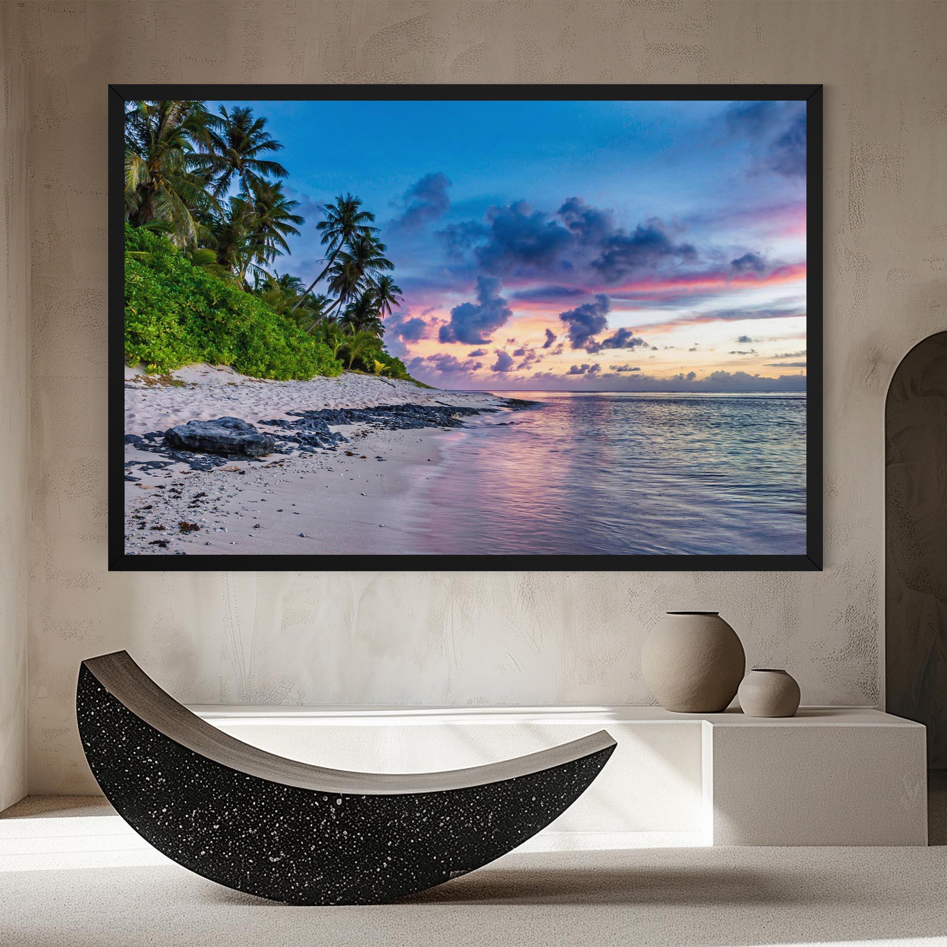 Tablou Canvas Purple Blue Beach mockup 8