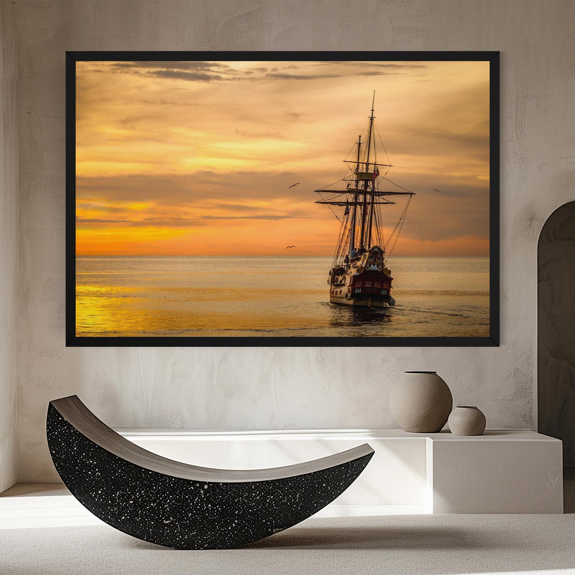 Tablou Canvas Sunset Over The Sea mockup 8